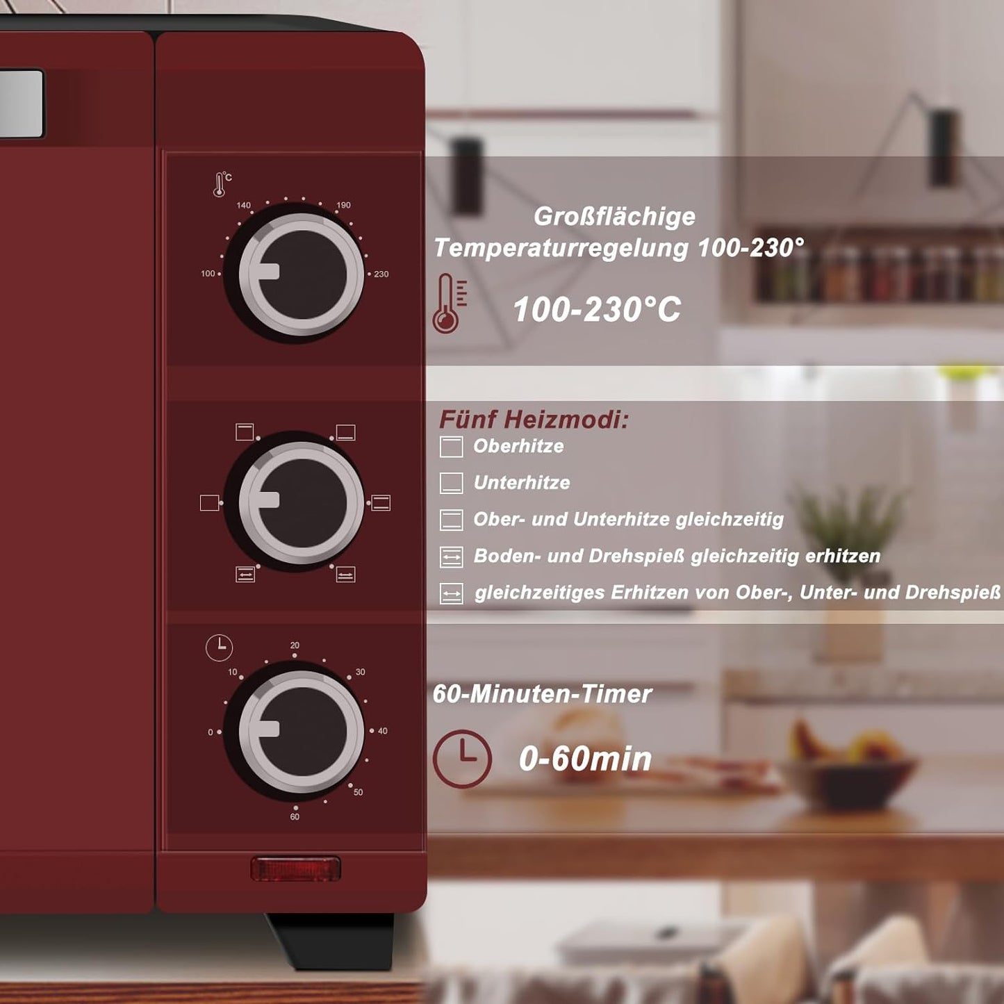 Minibackofen, Schwarz+rot