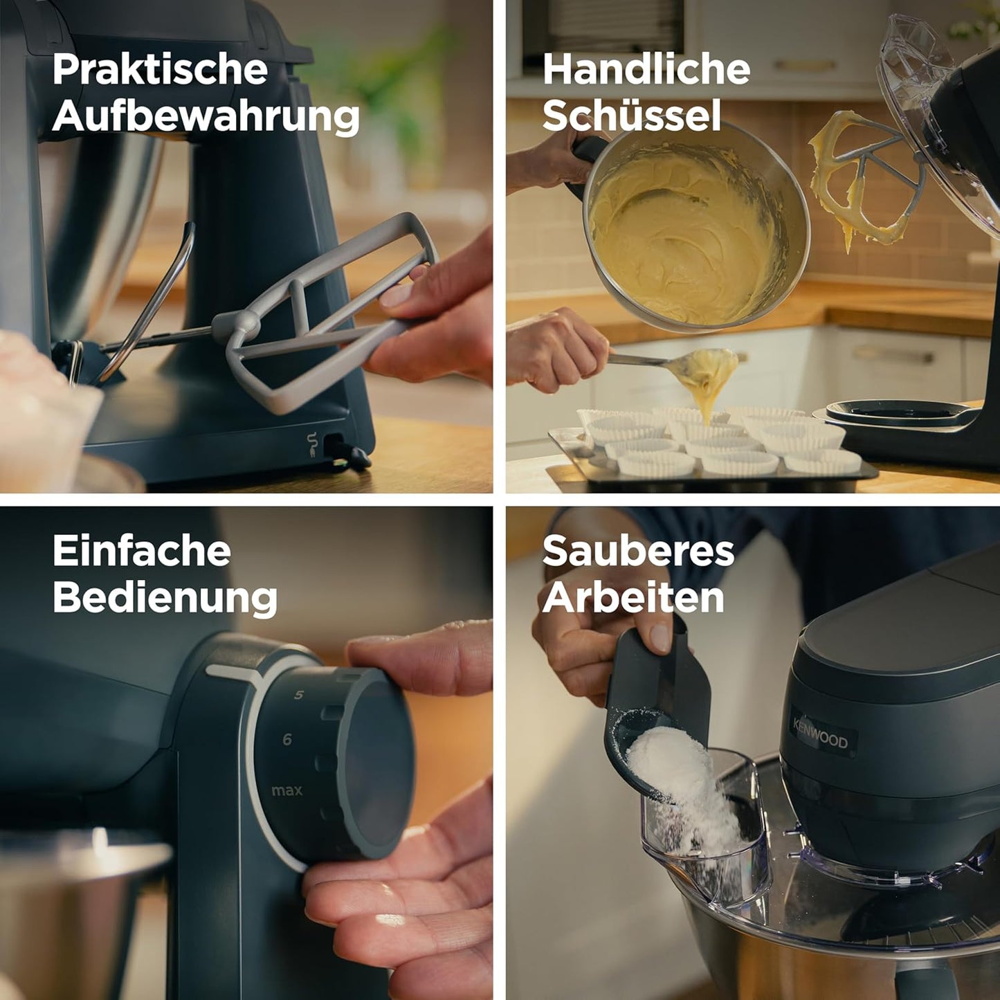Multi Tasker Küchenmaschine KHC30.050GY mit Standmixer & Food Processor, Grau