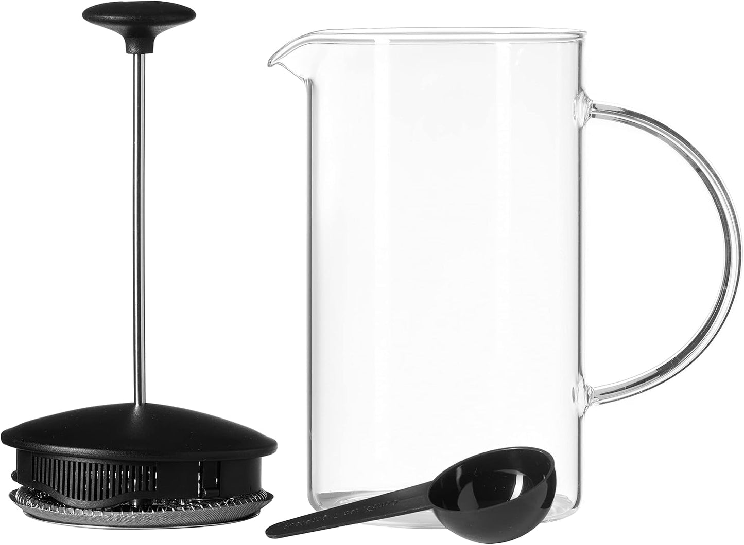 French Press Kaffeebereiter aus Glas (1,2 l), Kaffeebereiter 1200 ml