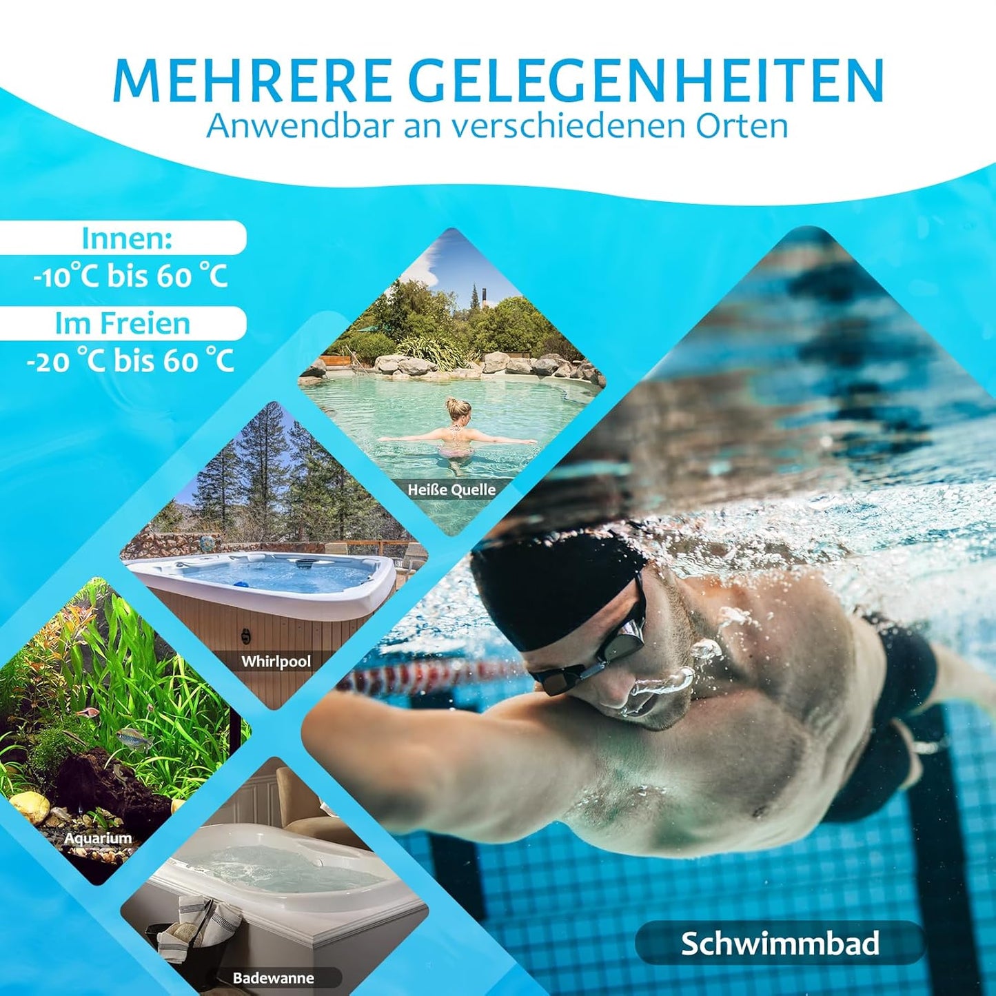 Schwimmendes Digital-Poolthermometer, HL-3