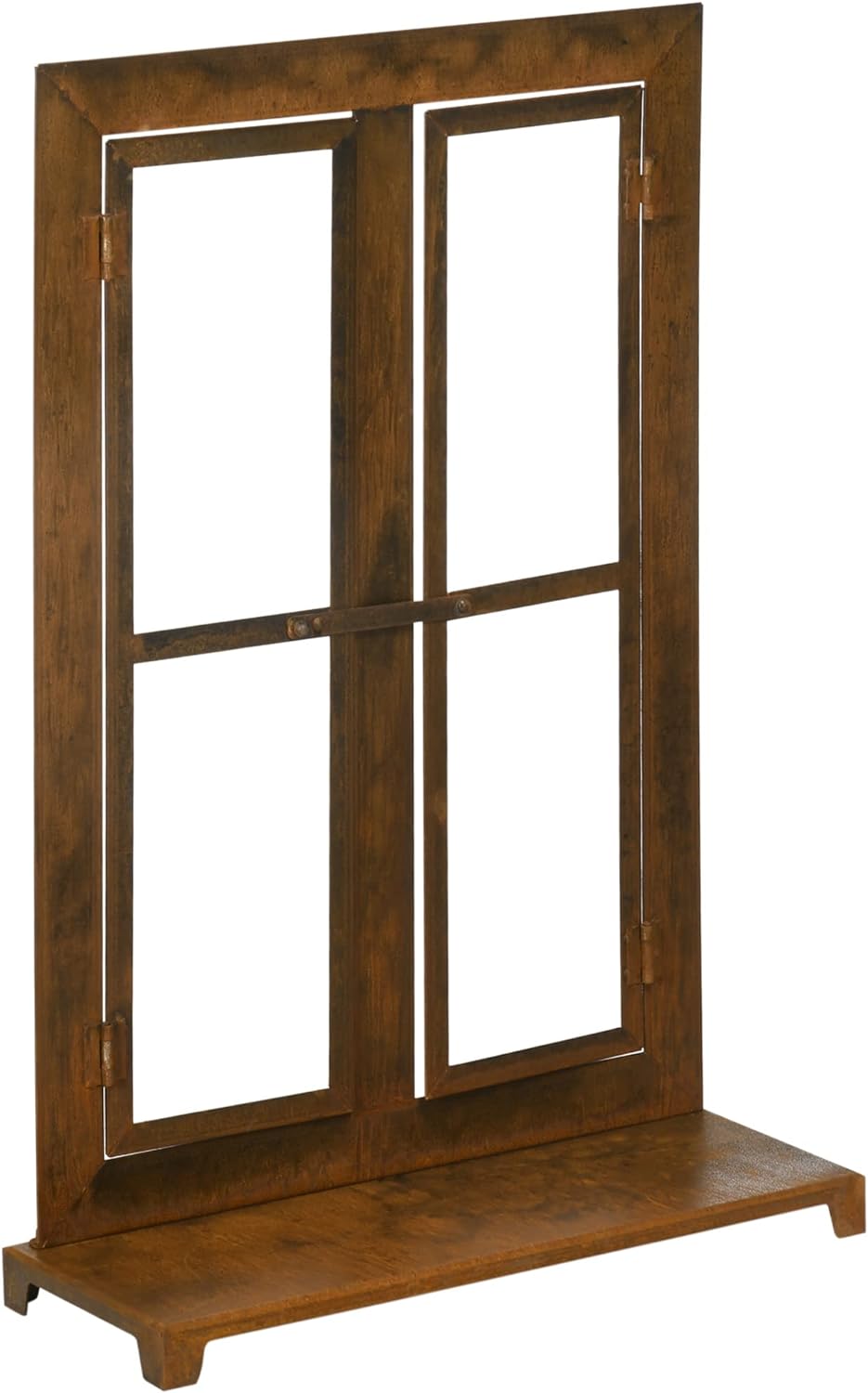 Dekoratives Eisenfenster mit Metallrahmen
