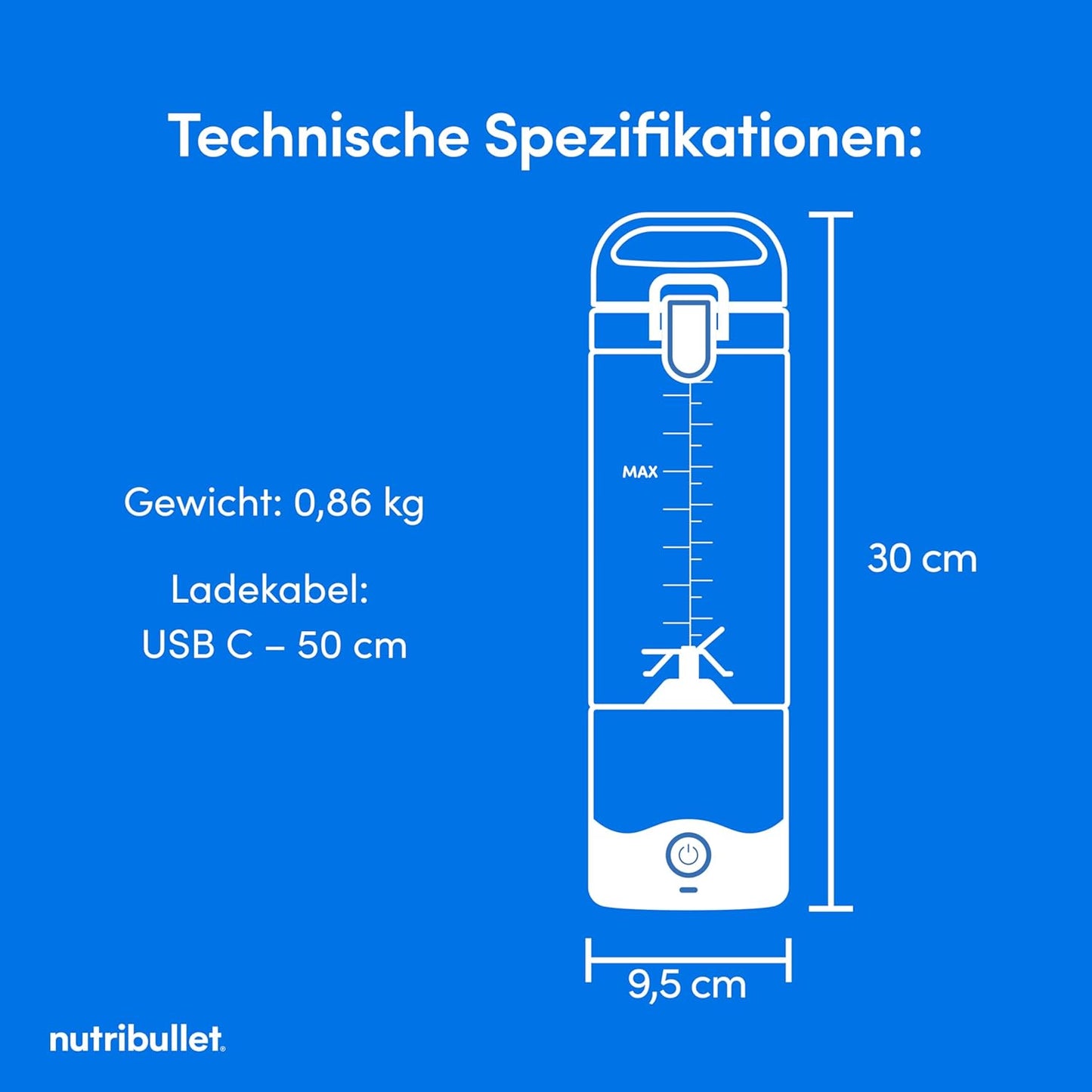NBP003LG Tragbarer Mini Mixer (475ml), Hellgrün