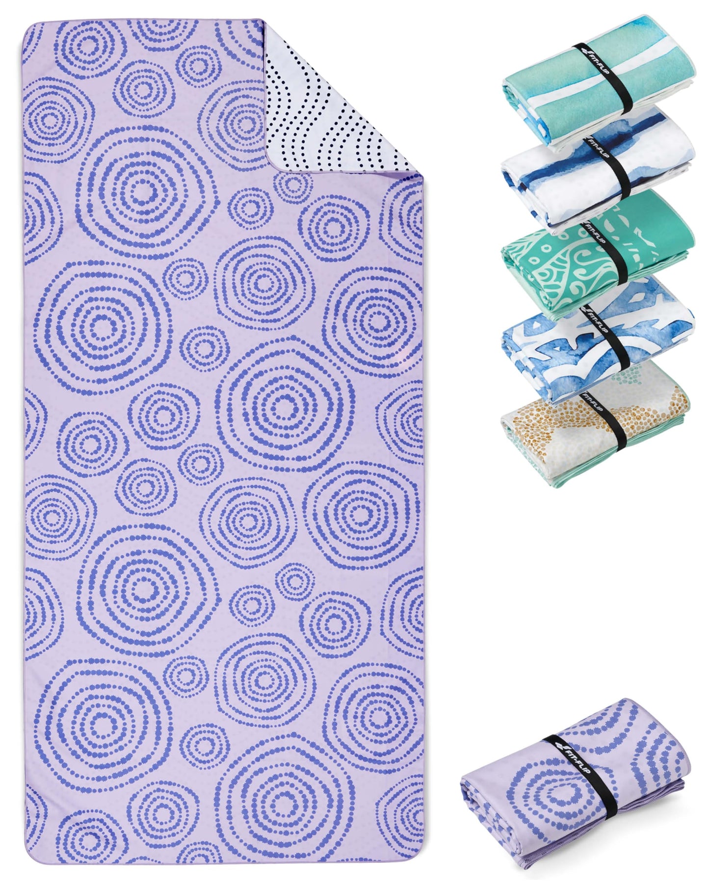 Schnelltrocknendes Strandhandtuch, 160cm x 90cm 38 Circles