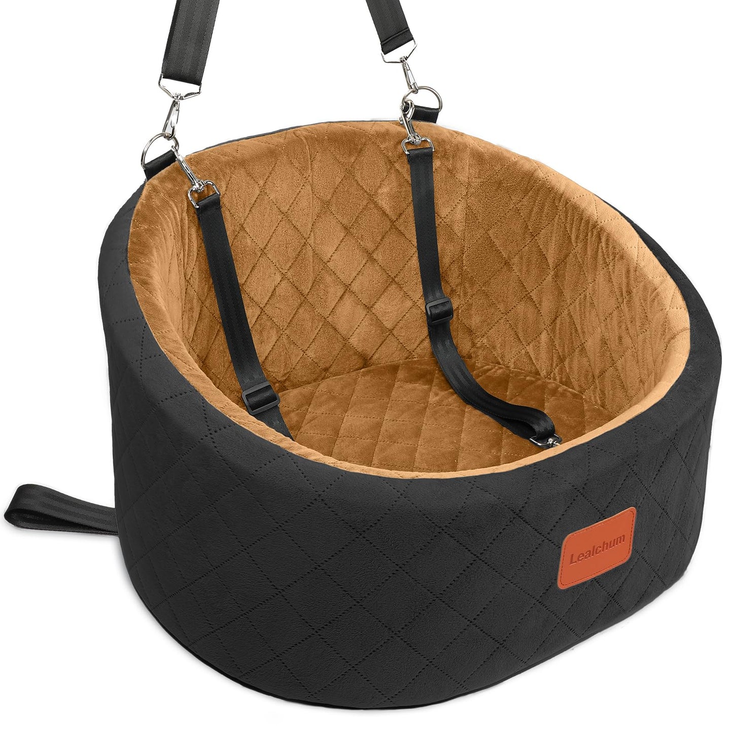 Haustier-Autositz mit Sicherheitsleine, Beige