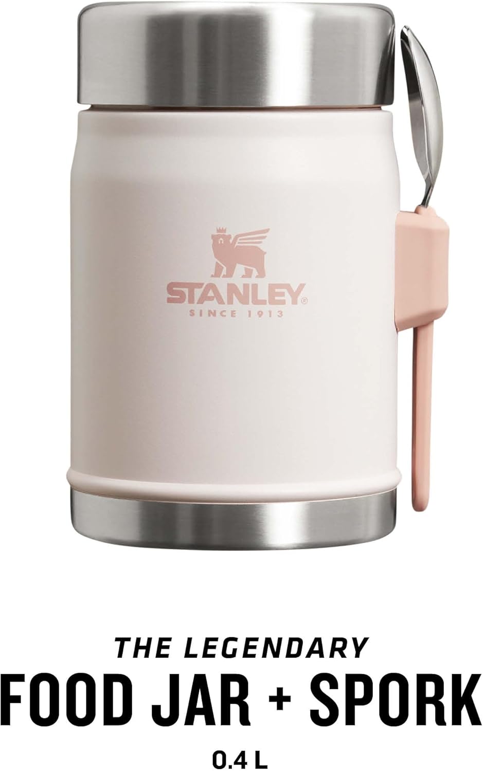 Edelstahl Thermobehälter für Essen (400 ml), Rose Quartz