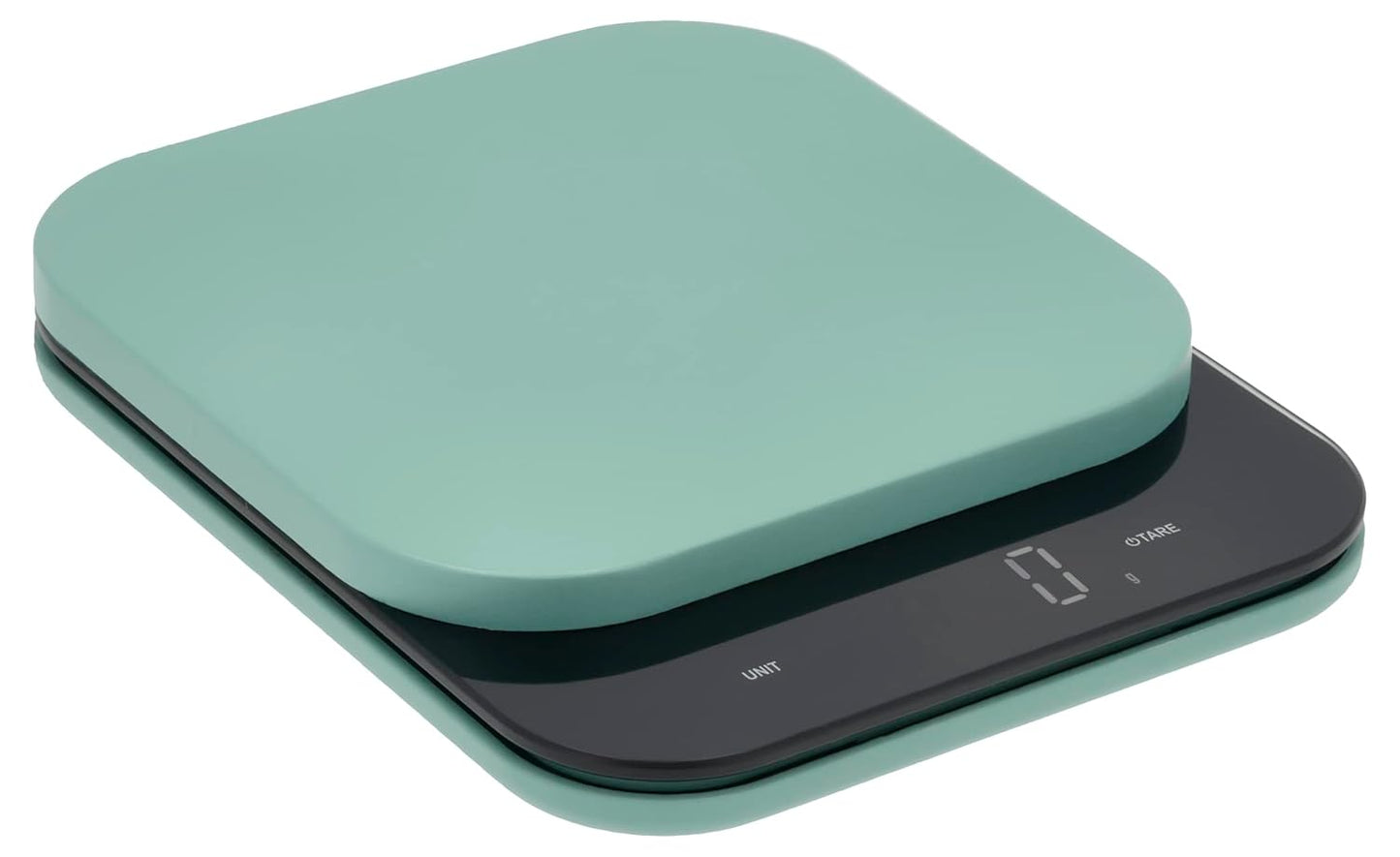 Digitale Küchenwaage mit Tara-Funktion (max. 10 kg), 16,50 x 20,3 x 3,5 cm Nordic Green