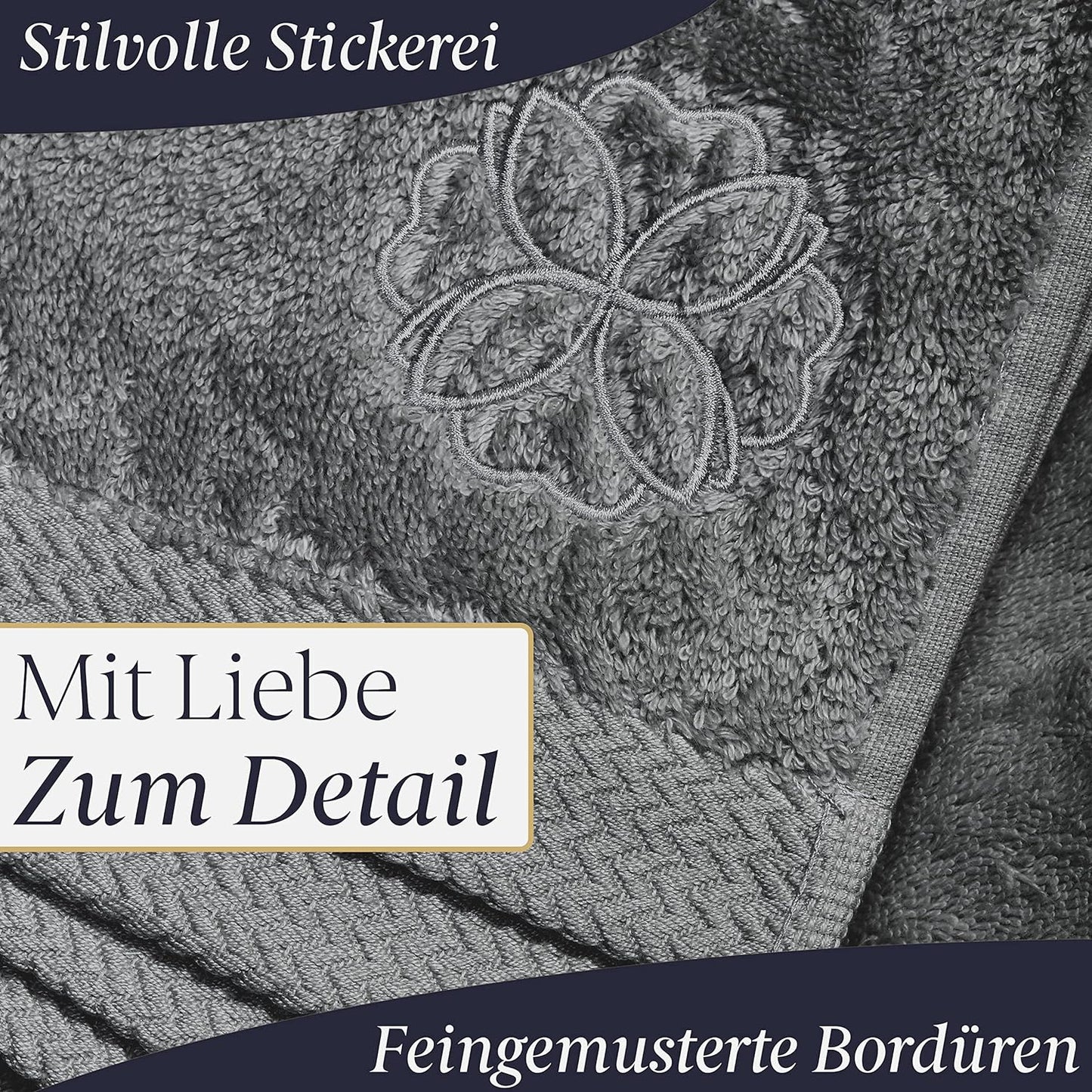 Handtuch 4er-Set, Anthrazit