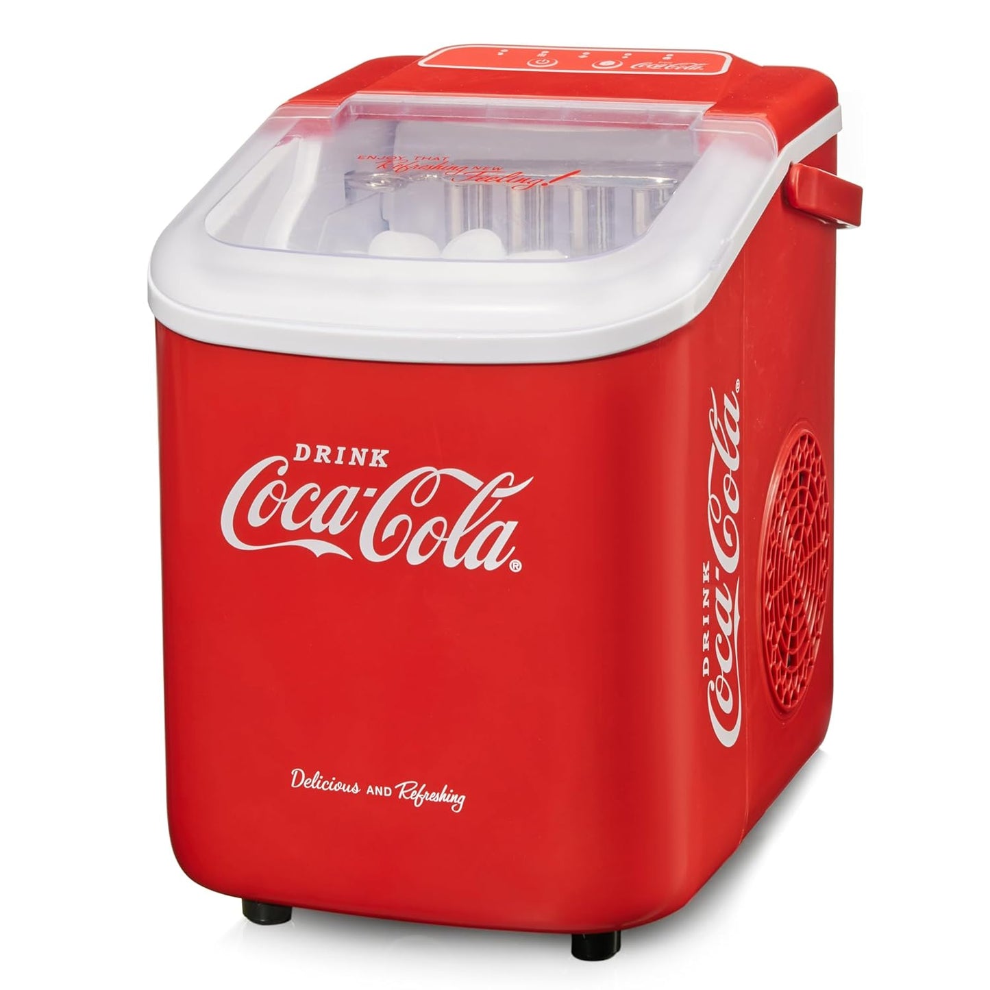 Coca Cola Retro SEB-28 CC Eiswürfelbereiter, 10 kg pro 24 h - Rot