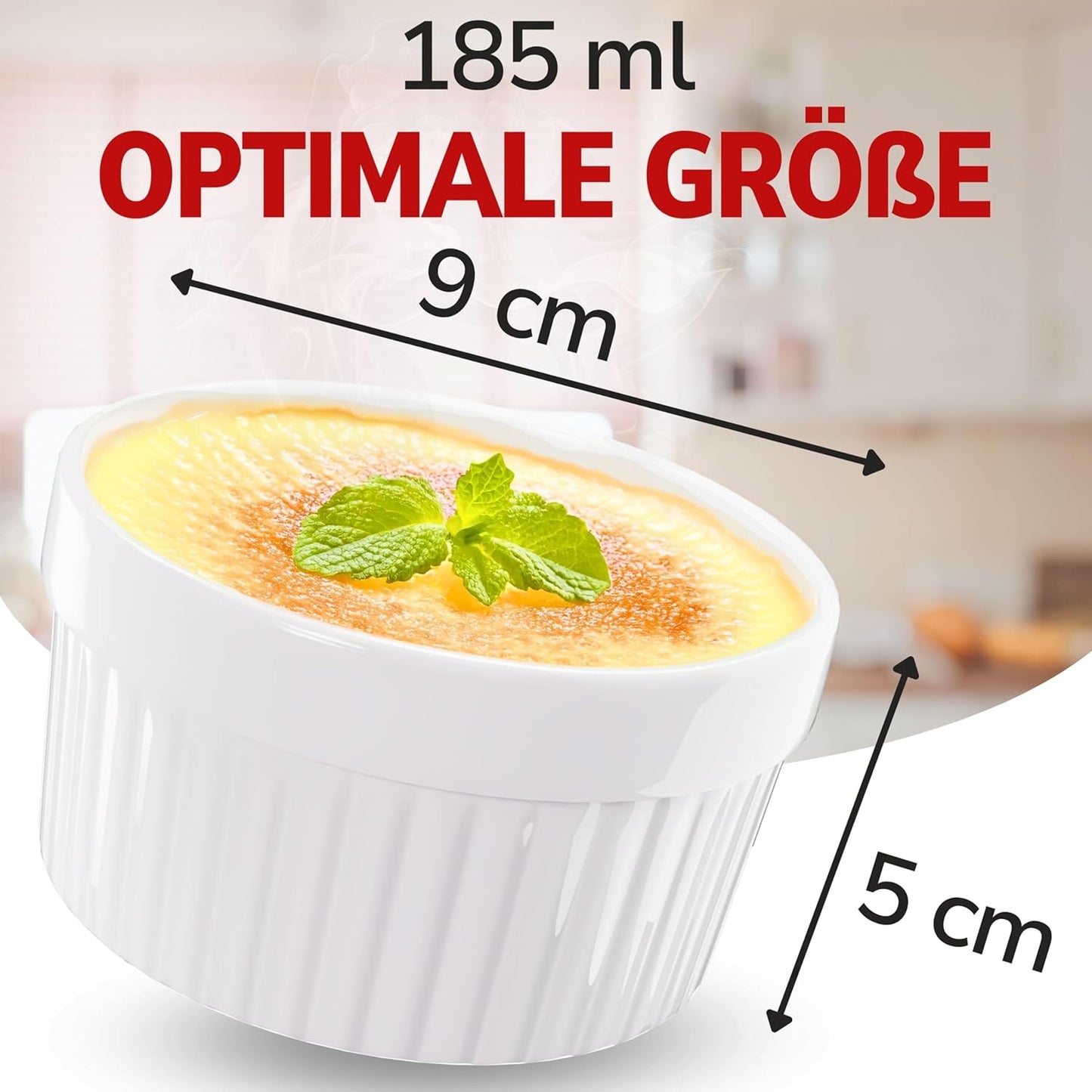 Ofenfeste Soufflé Förmchen, 12 count