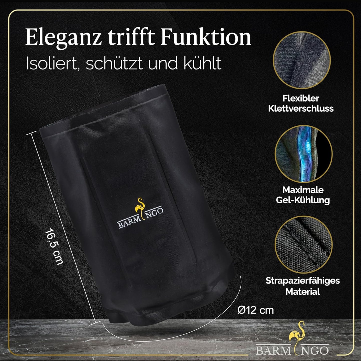 Weinkühler Manschetten, 2er-Set, für Sekt & Champagner, Kühlmanschetten