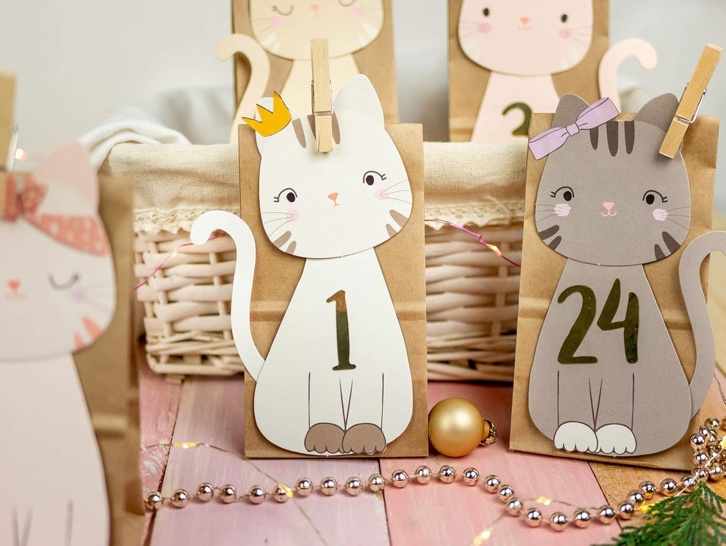 Adventskalender zum Befüllen, Katzen