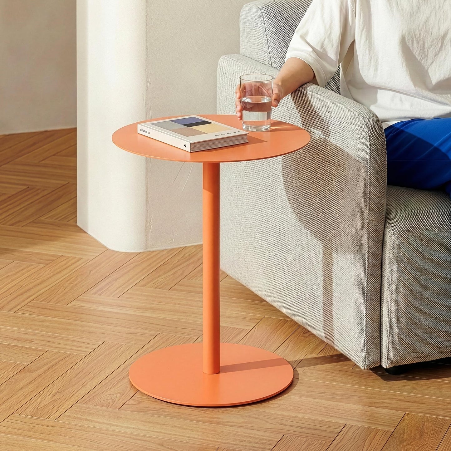 Beistelltisch Nastätten, Orange Rund