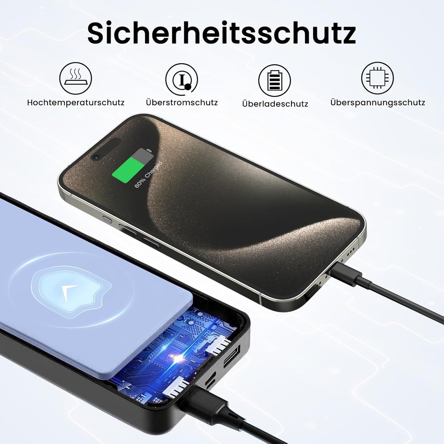 Powerbank mit LED-Anzeige