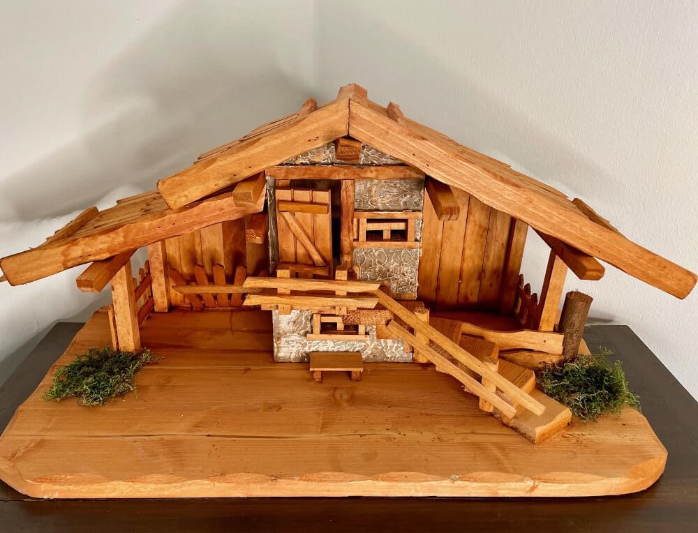 Tischkrippe aus Holz, Krippe 001
