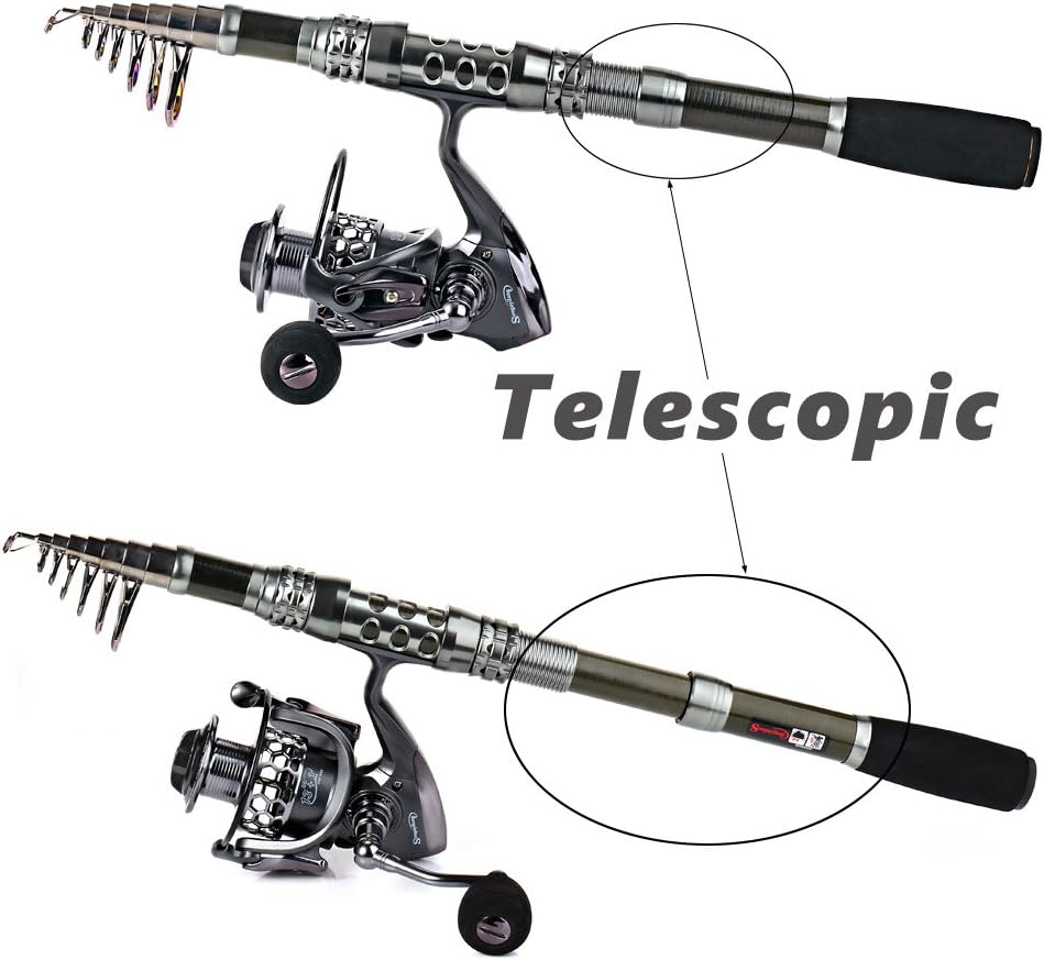 Teleskop-Angelset, Angel-Komplettsets ohne Tragetasche 3,3M