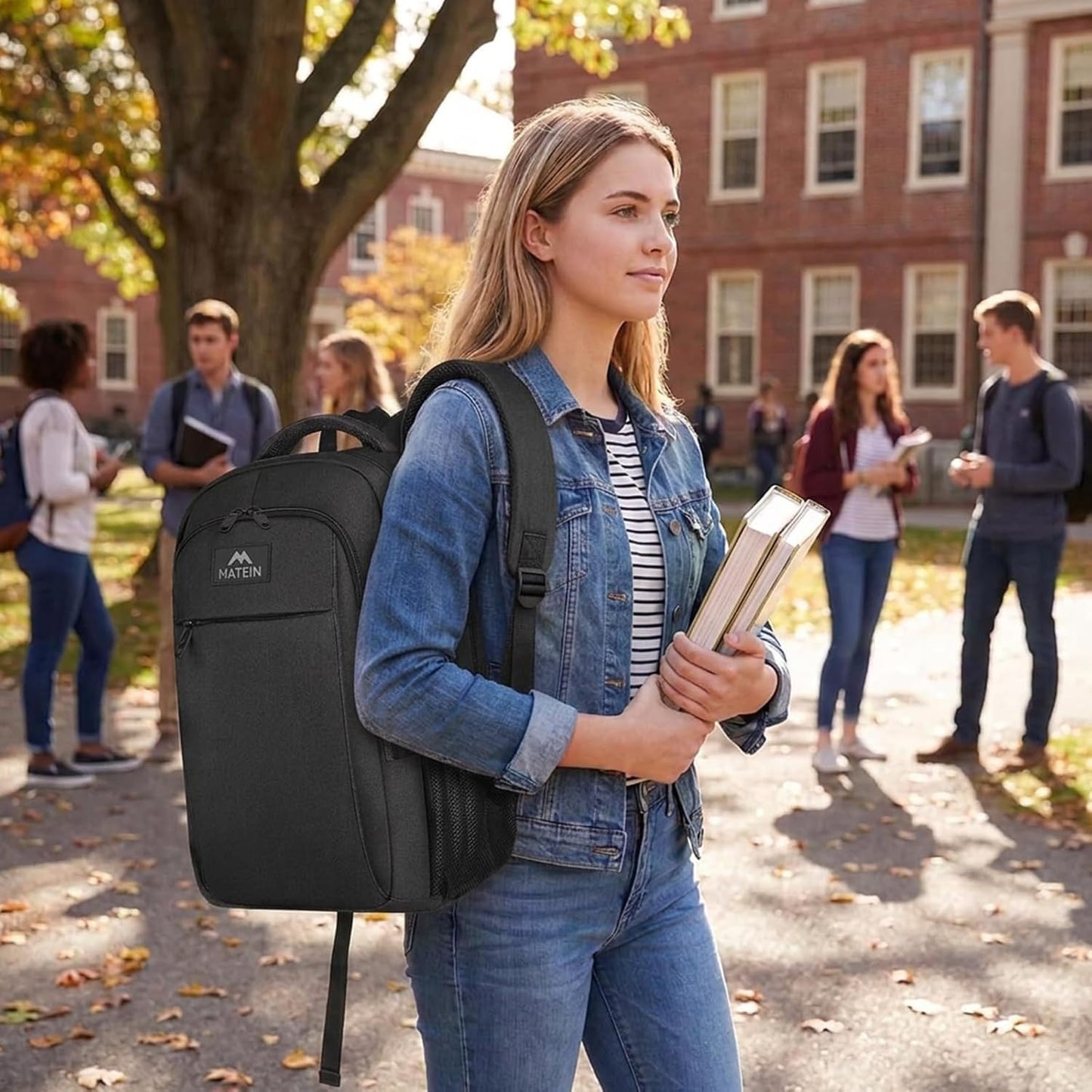 Grosser Laptop-Reise-Rucksack, 18.4 inches Schwarz