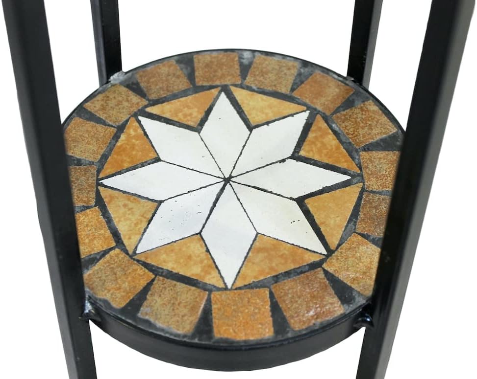 Blumenregal mit Mosaik, 140 cm