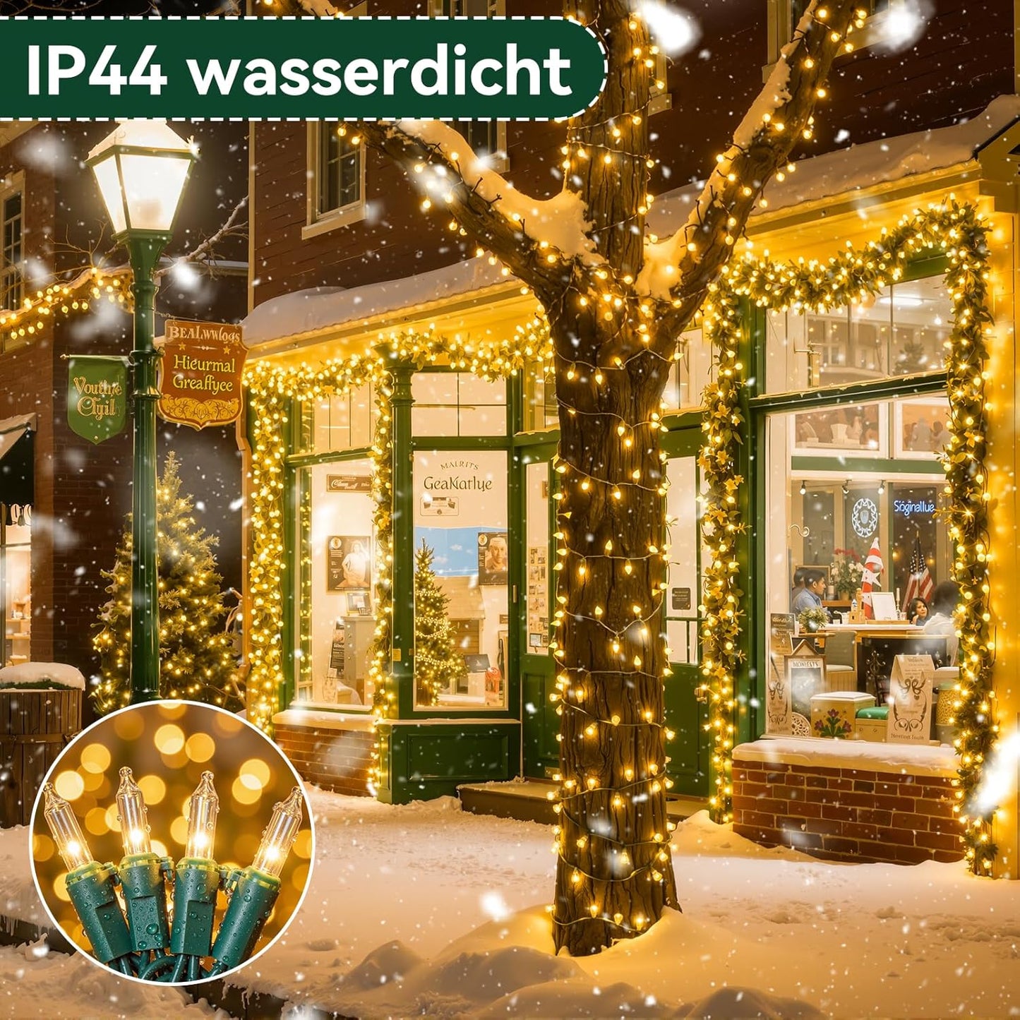LED-Lichterkette mit Timer (300 LEDs), 300 LED