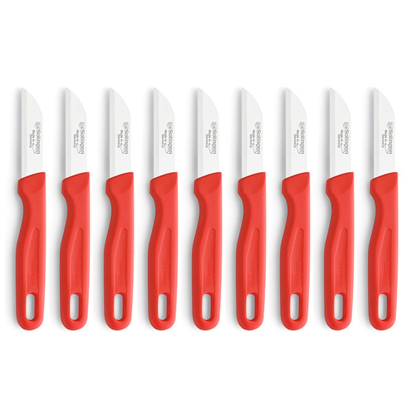 9-teiliges Küchenmesser-Set, Rot Kurz