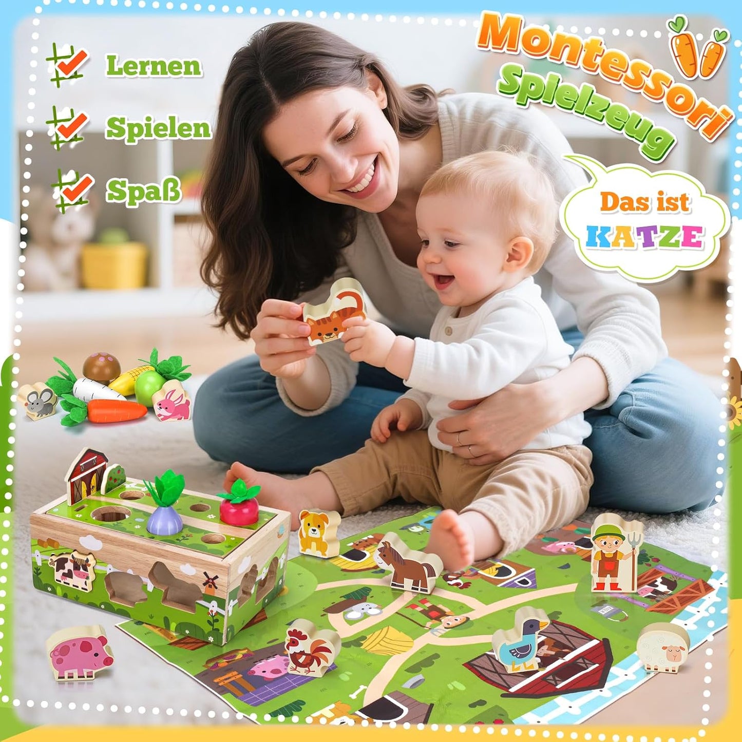 Karotten-Steckspiel, Farmspiel