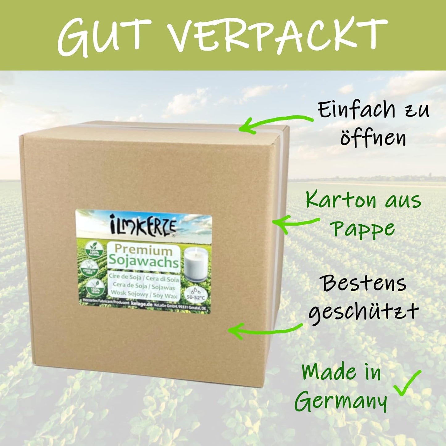 Sojawachs für DIY Kerzen, Sojawachs für Kerzen 5 kg