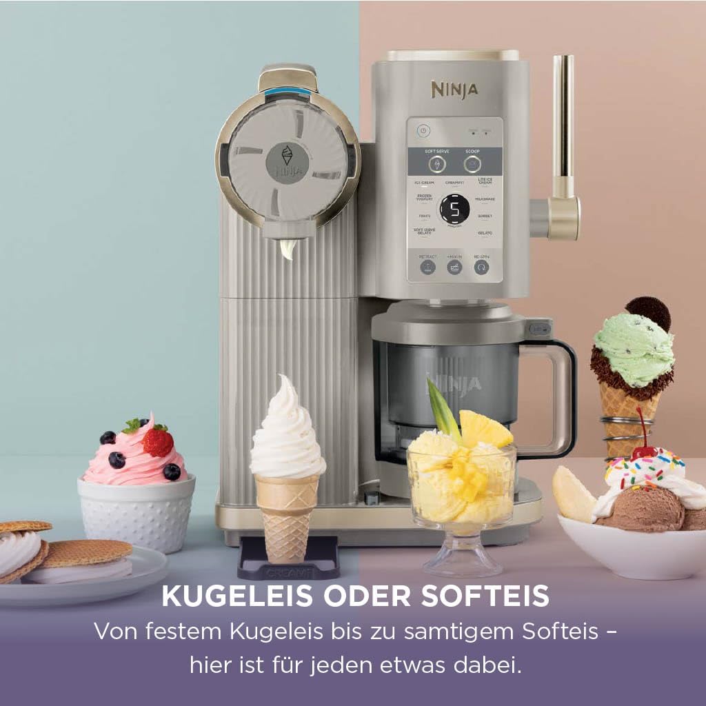 Creami Scoop & Swirl NC701EUSTGD Eismaschine mit 13 Funktionen, Stone Gold