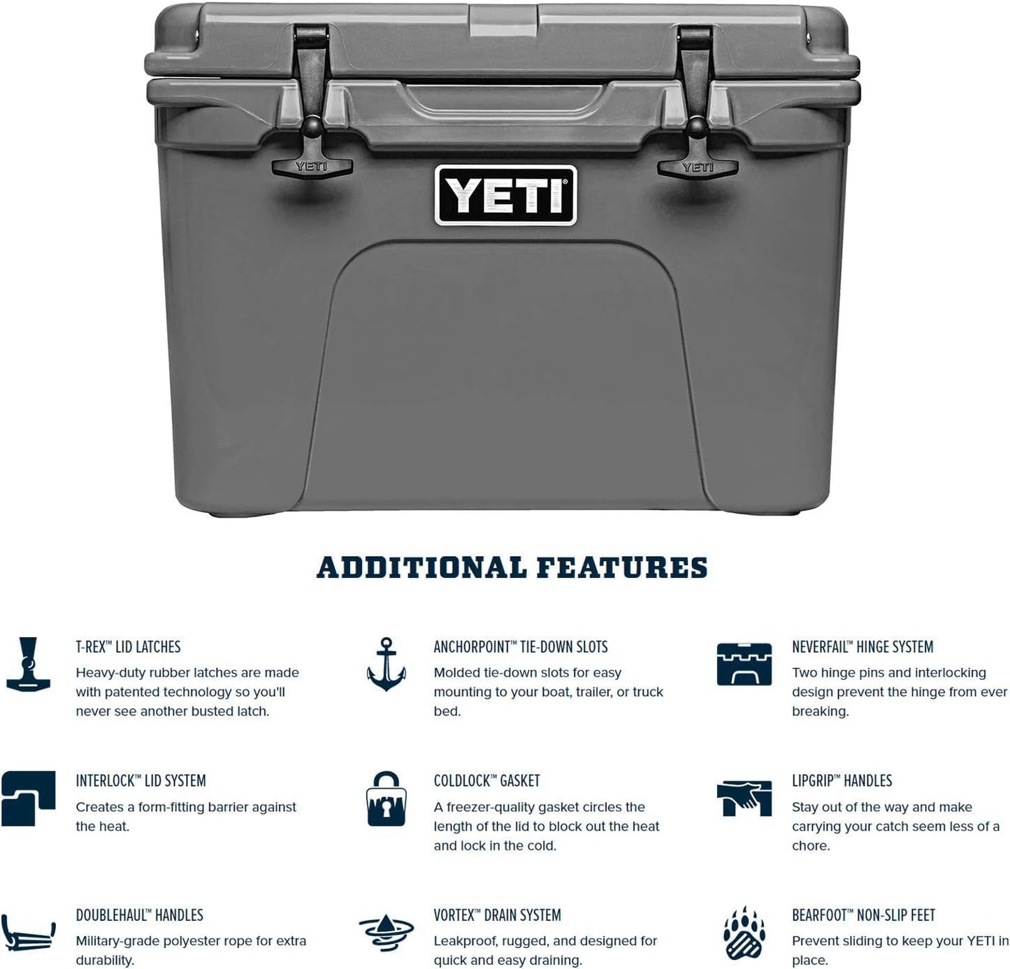 Tundra 35 Kühlbox für Outdoor-Abenteuer, Charcoal