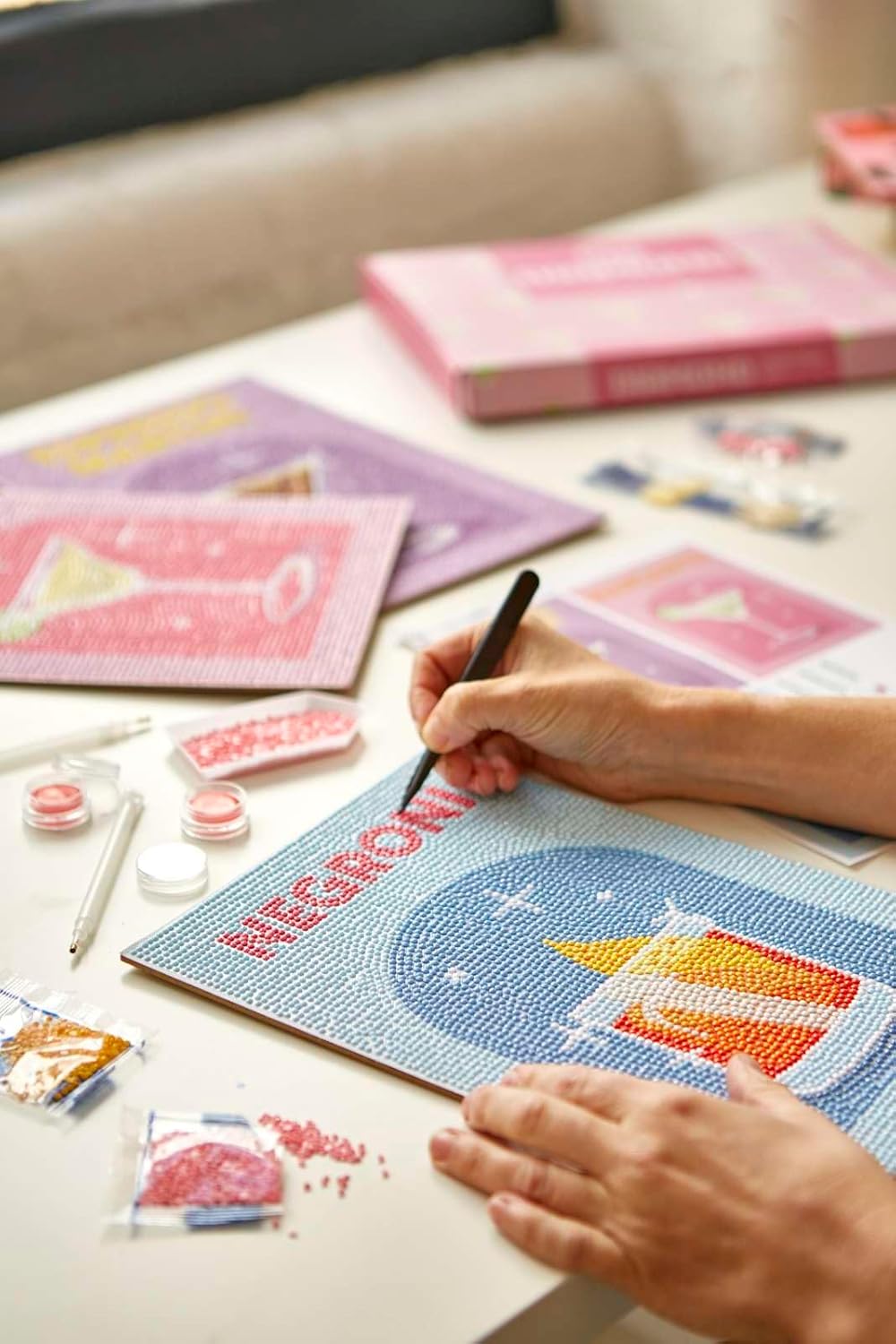 3er Diamanten Painting Set Cocktail Party, Cocktail Party