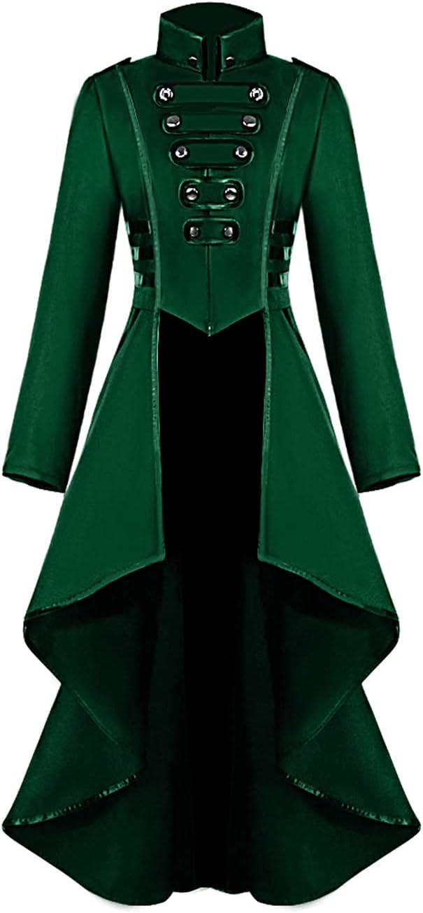 Steampunk Vintage Frack Jacke, Grün L