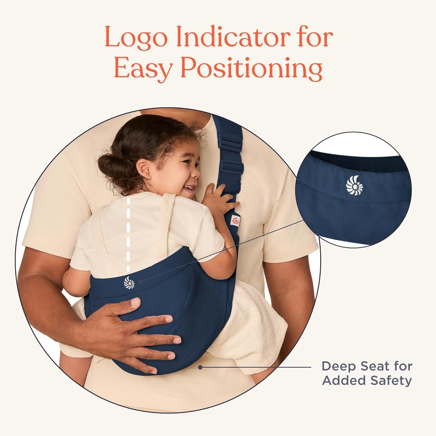 Ergonomische Babyhüfttrage, Midnight Blue