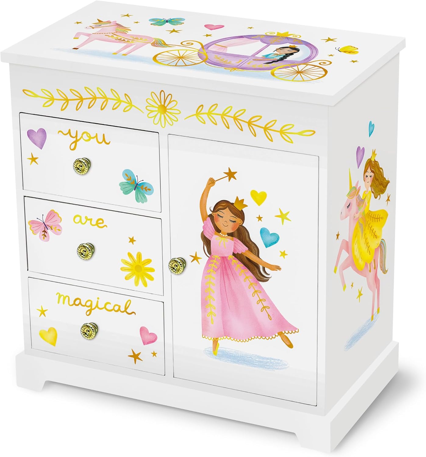 Musikalische Kinderspieluhr mit Spiegel, Perfekte Prinzessin