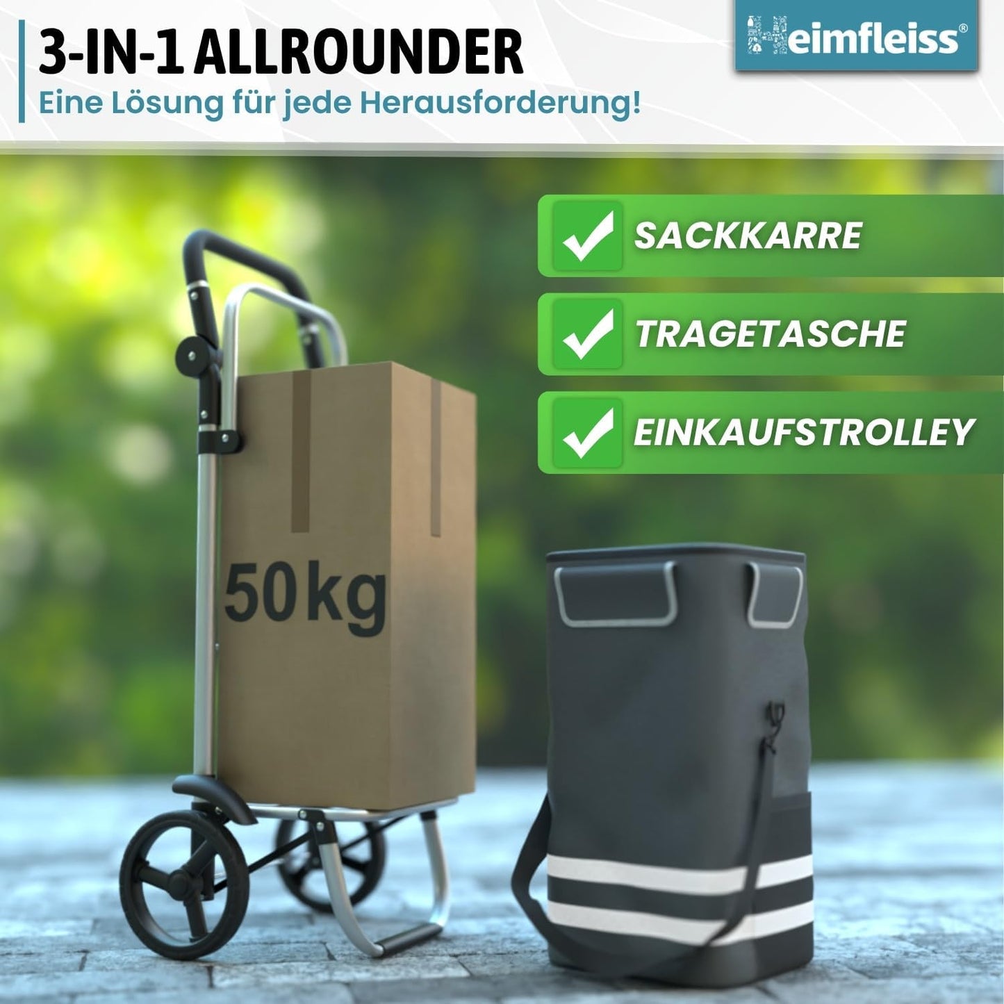 Einkaufstrolley mit Kühlfach, Grau 56L