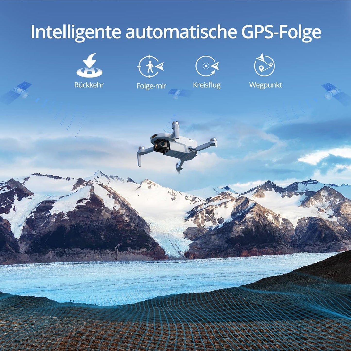 Atom Se GPS Drohne mit 4K-Kamera, ATOM SE (zwei Batterien)