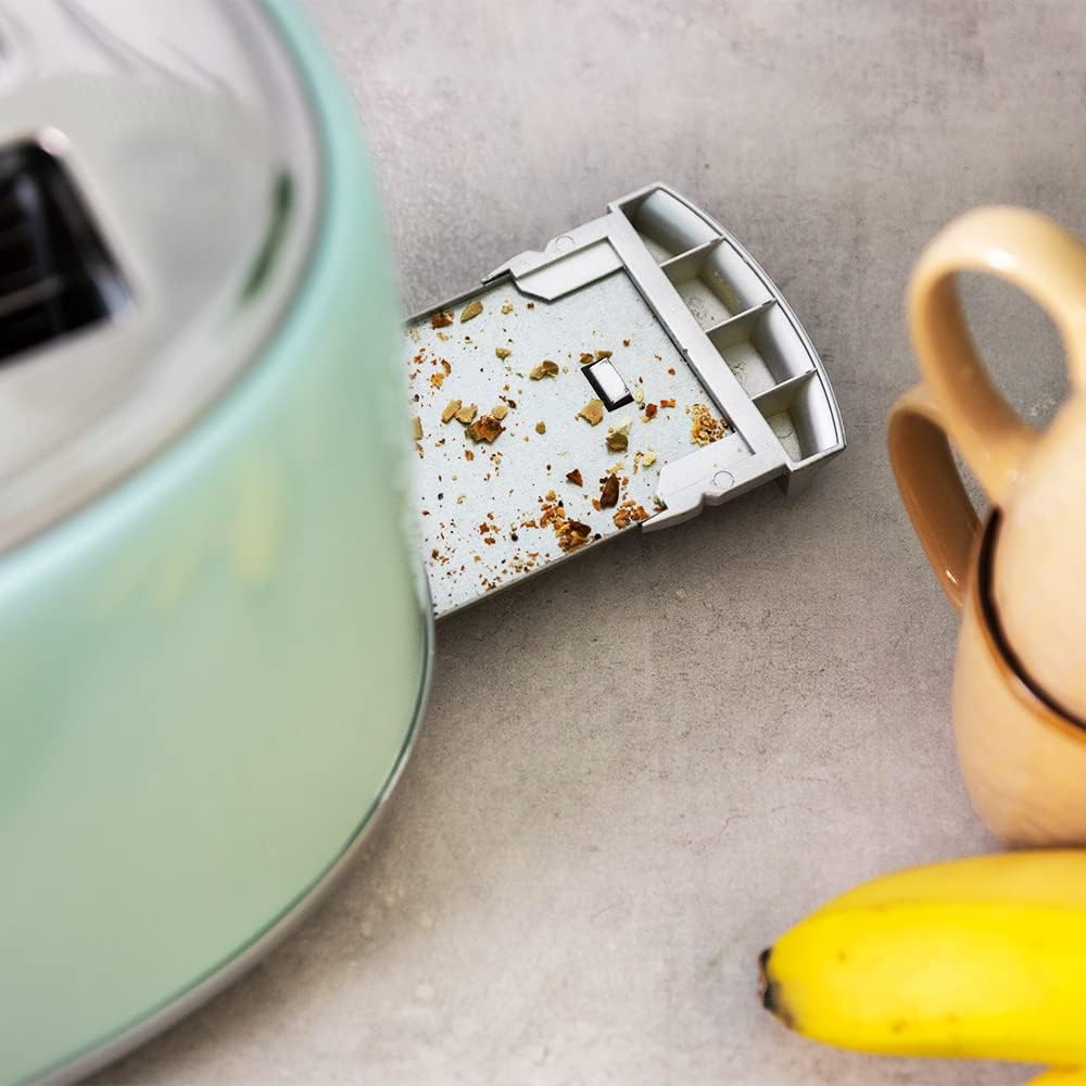 Retro-Toaster mit Krümelschublade, Retro - 4 Scheiben Blue