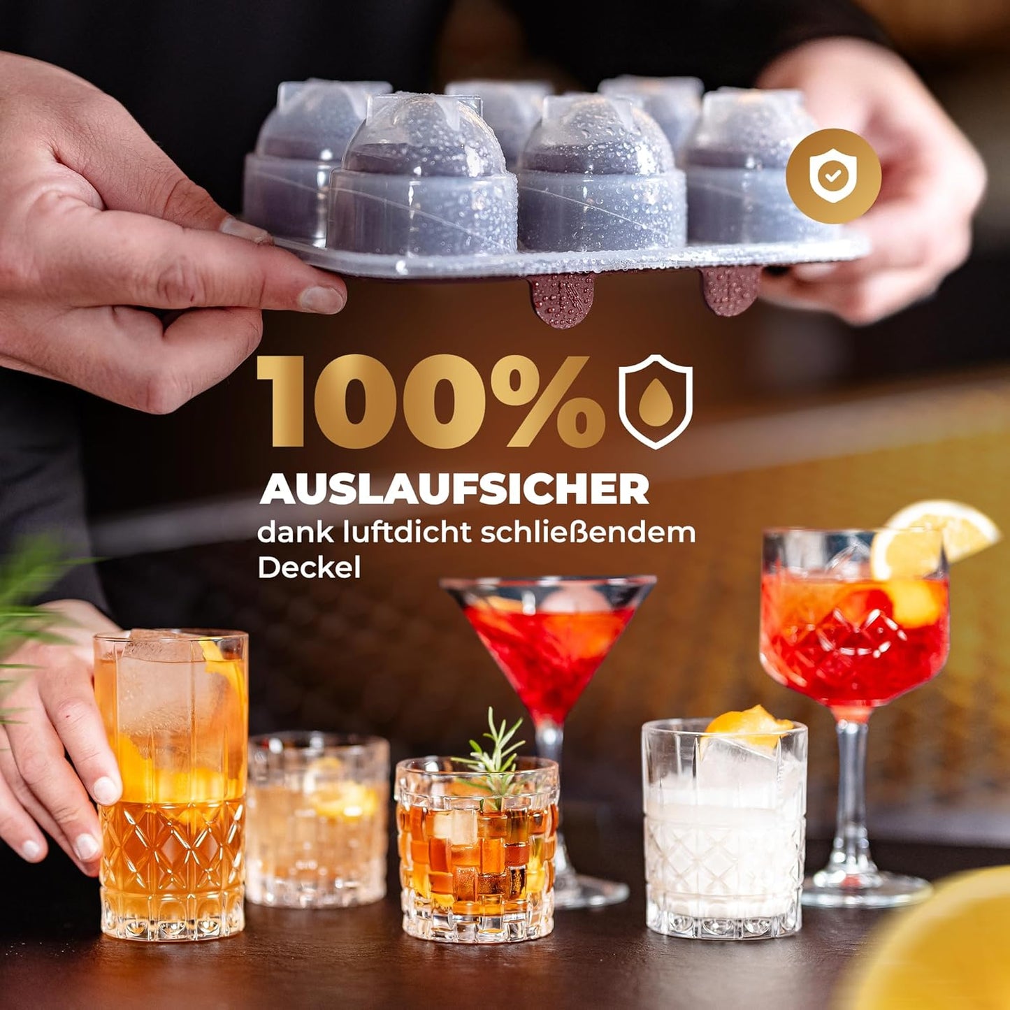 Runde Eiswürfelformen, B - 2x Eiskugelform