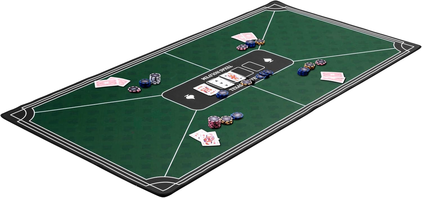 Grüne Poker-Matte (118 x 59 cm), grün 120x60cm