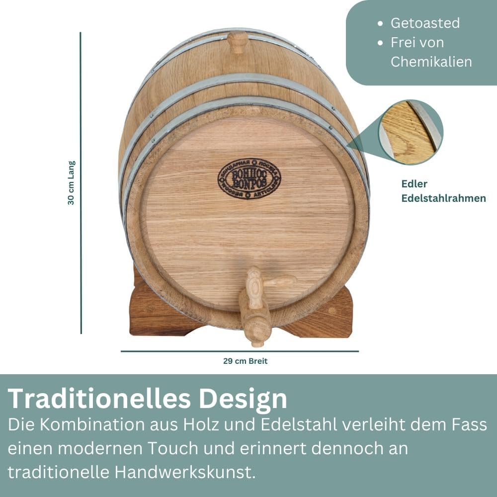 Ausgebranntes Eichenholzfass