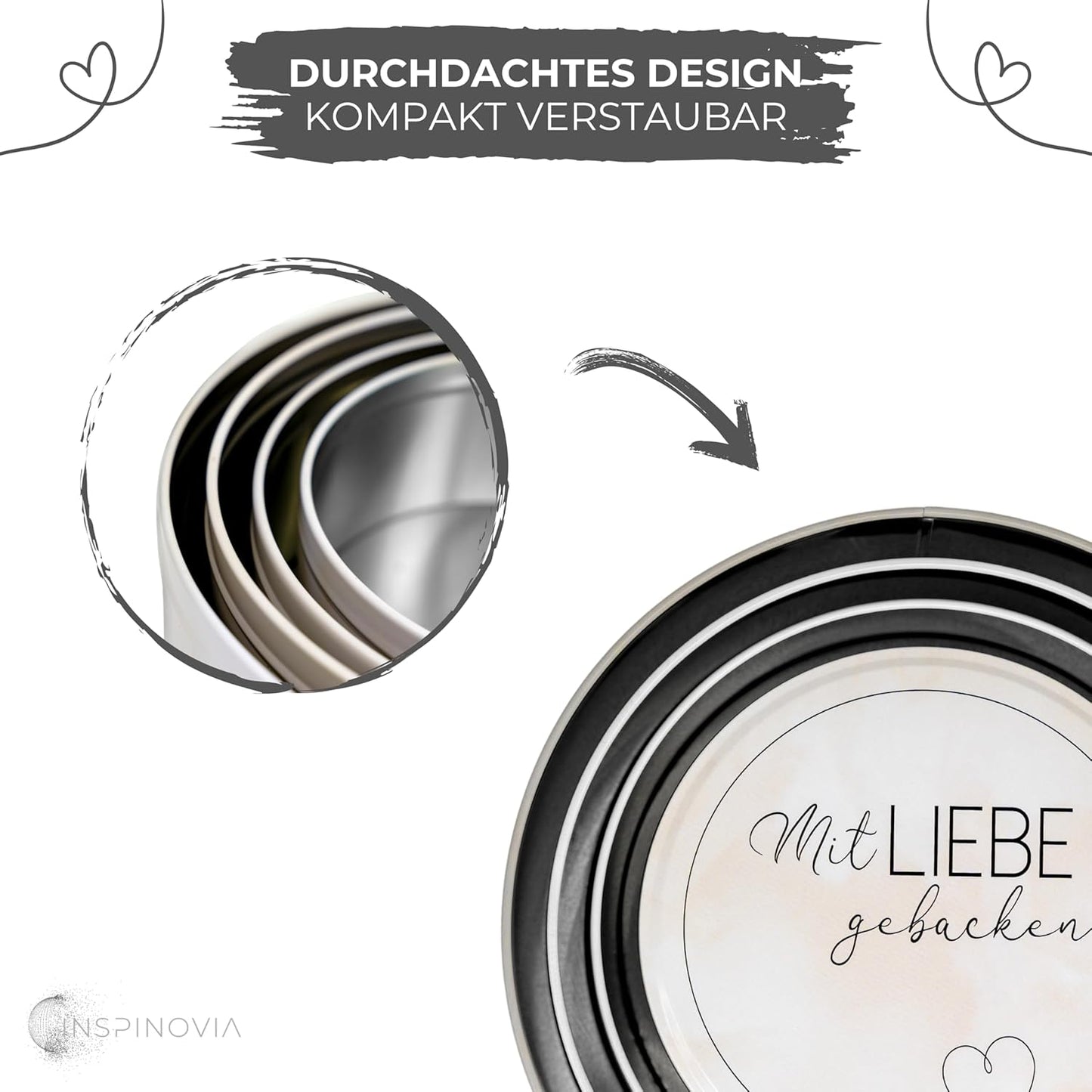 4er-Set Keksdosen, Mit Liebe Gebacken