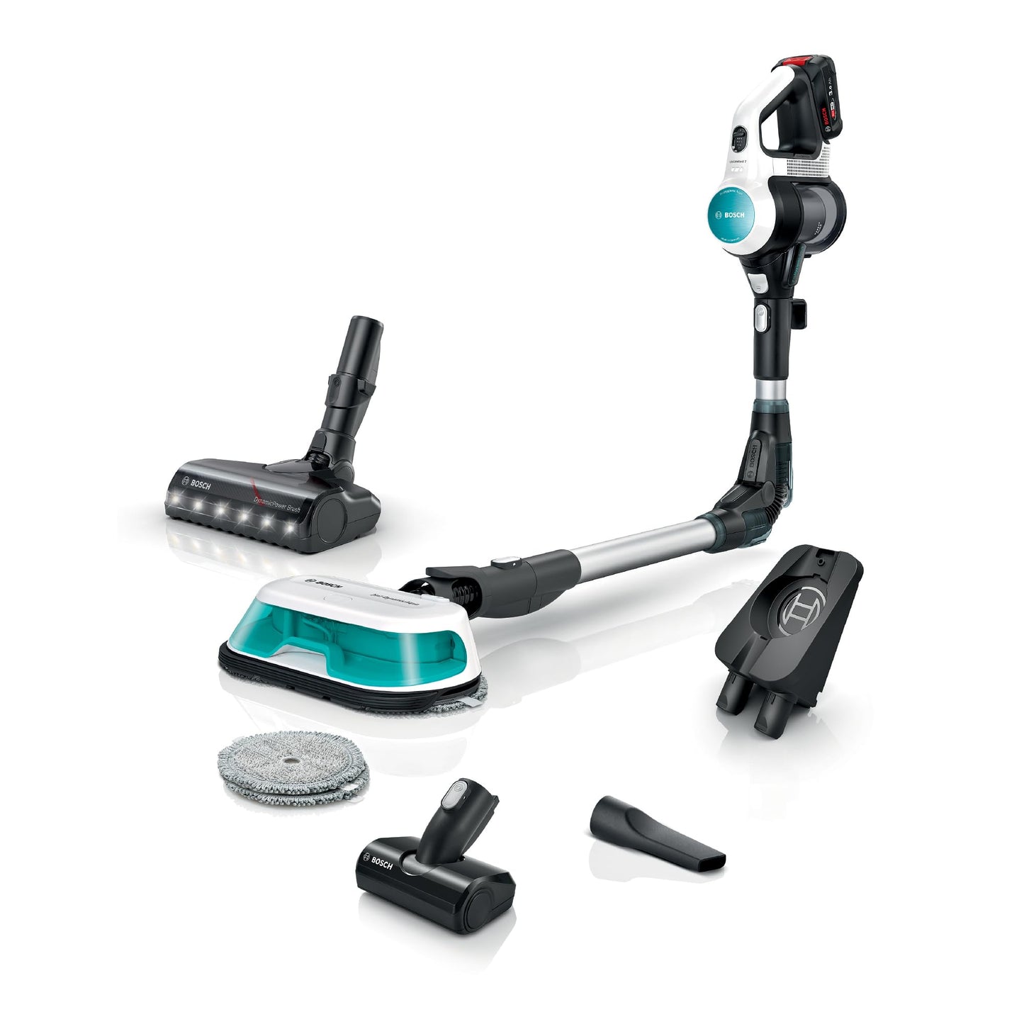 Akku-Staubsauger Unlimited 7 ProHygienic Aqua, Weiss