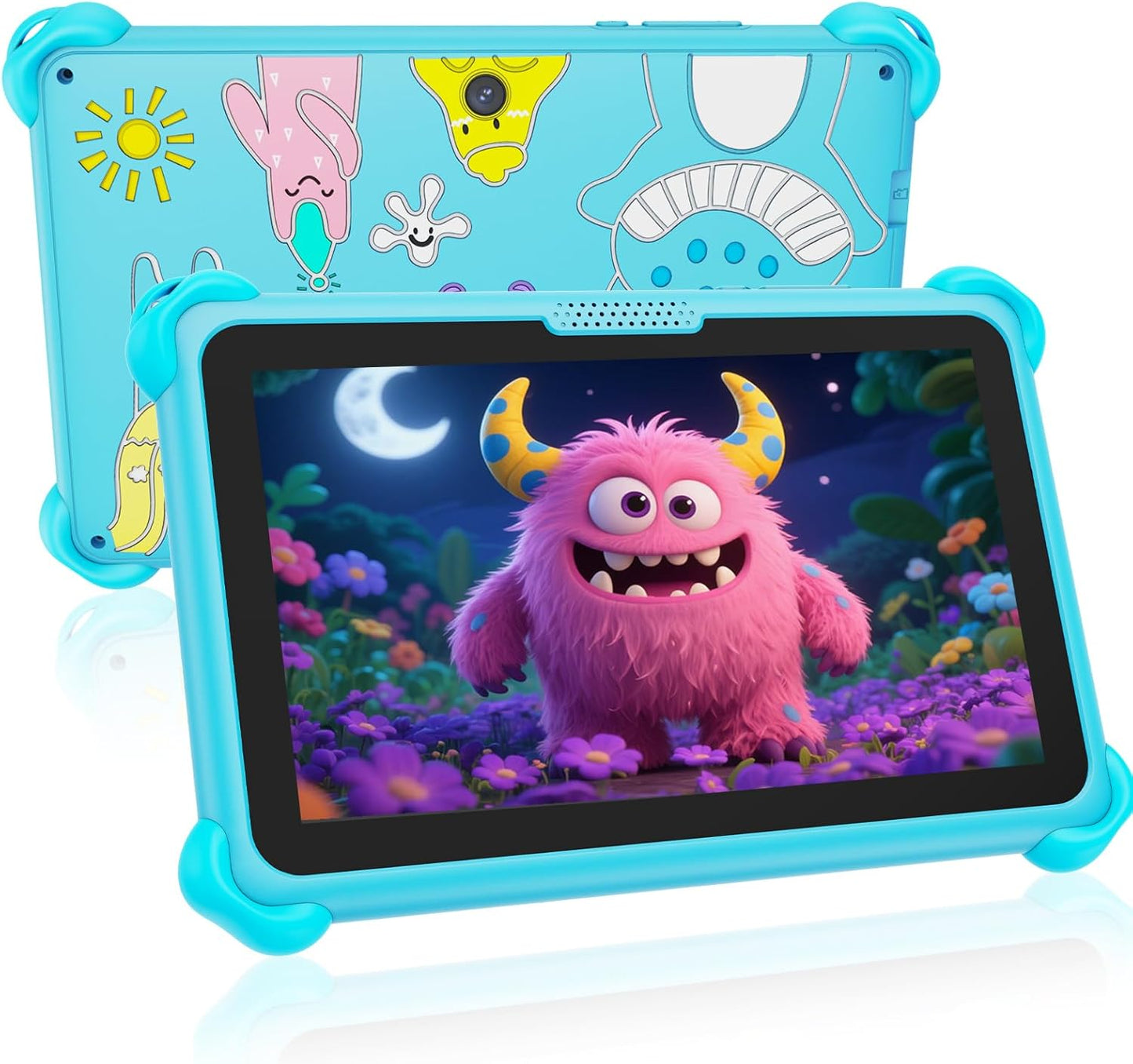 Kinder Tablet mit Kindersicherung und Lern-Apps, Blau