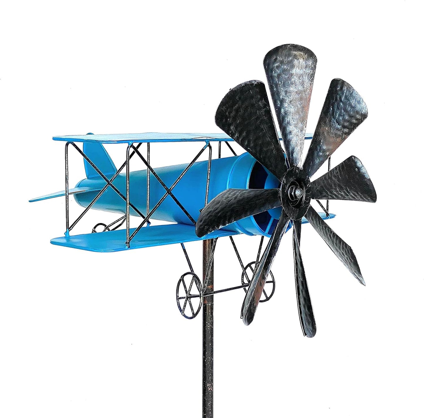 Gartenstecker Doppeldecker Flugzeug XL