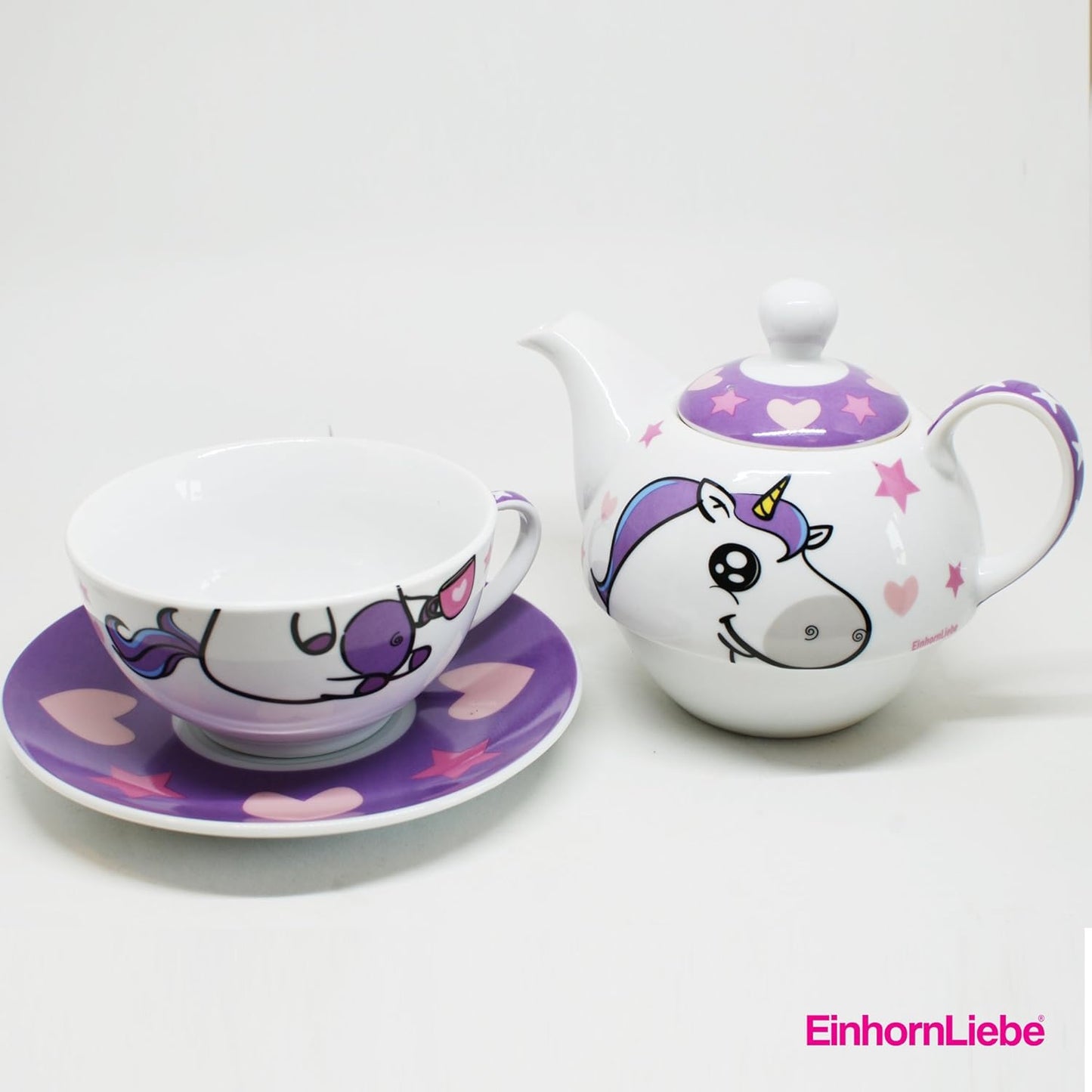4-teiliges Einhorn Teeservice