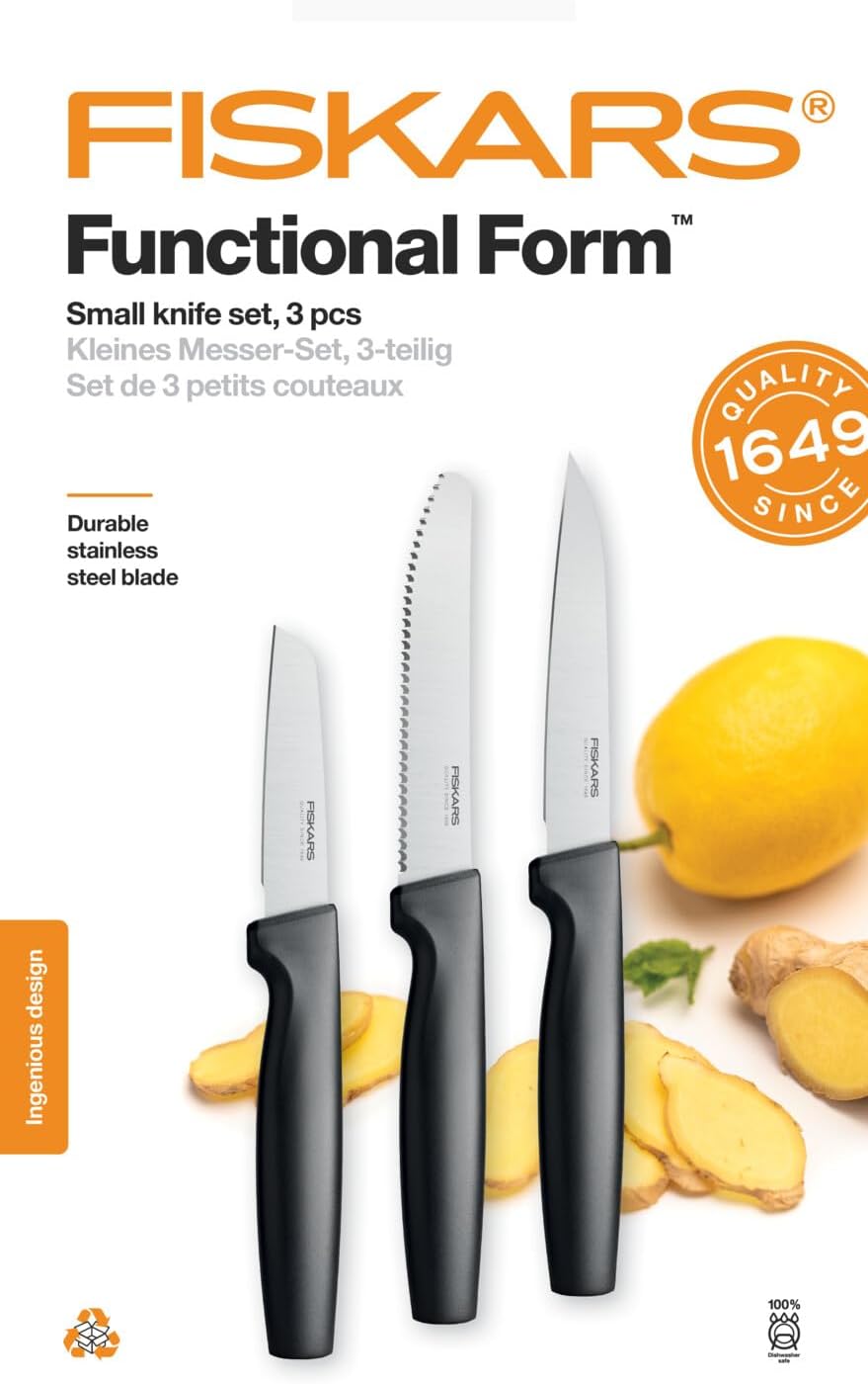3-teiliges Messer-Set mit Schäl-, Allzweck- & Tischmesser, Kleines Messer-Set