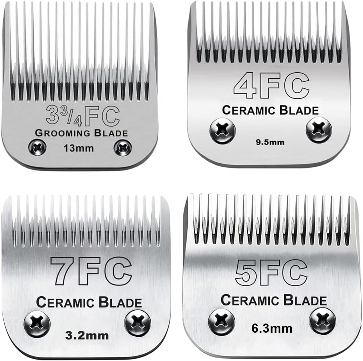 4x Ersatzklingen für Andis-Schermaschinen, 4PCS/3FC+4FC+5FC+7FC