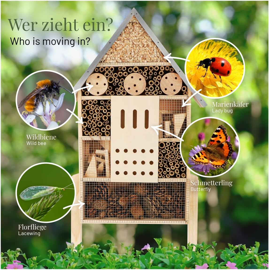 Insektenhotel-Set XXL mit Standfuss, 2er Set