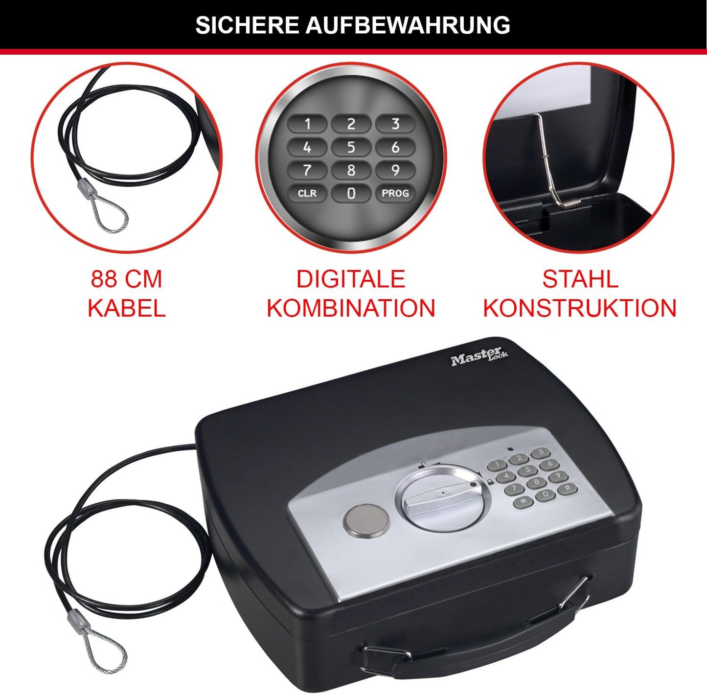 Schliesskassette P008EML, Kombi + Kabel