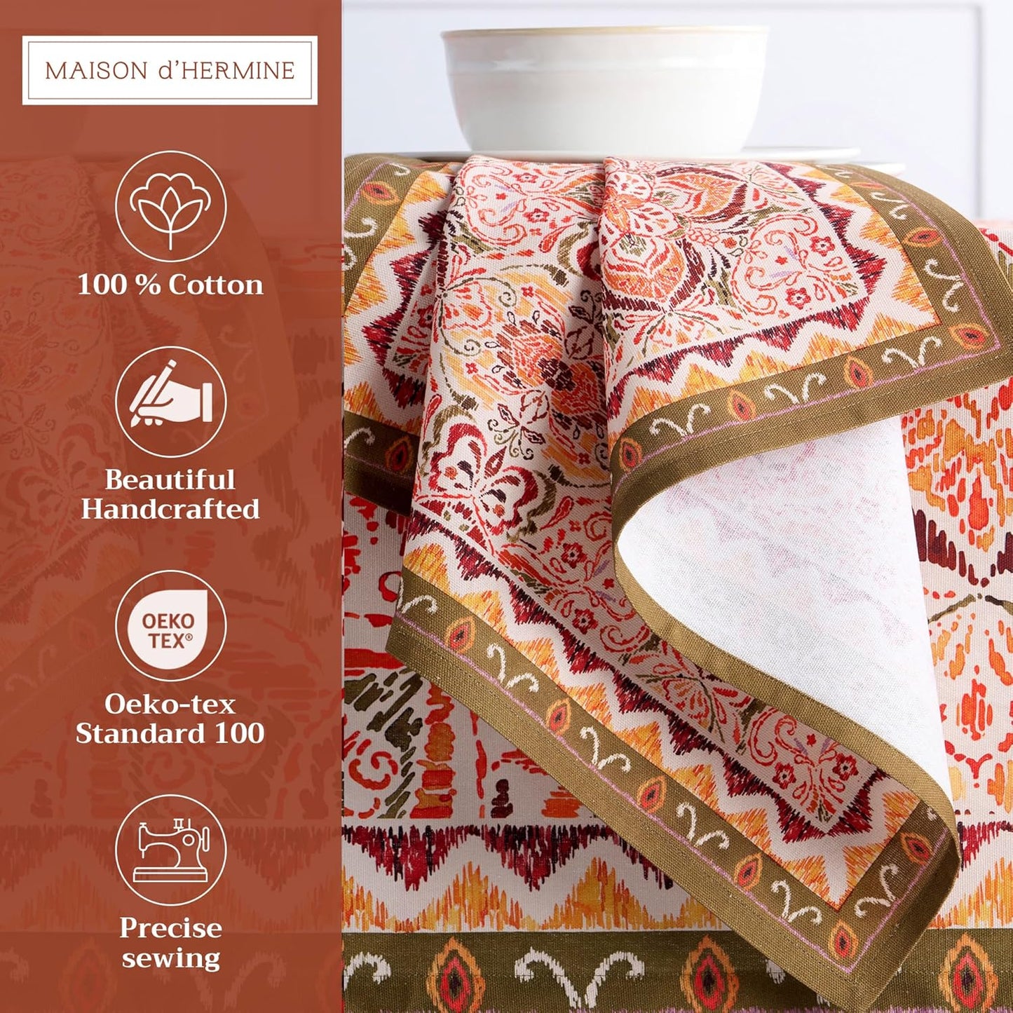 4er-Set Stoffservietten, 02 - Damask