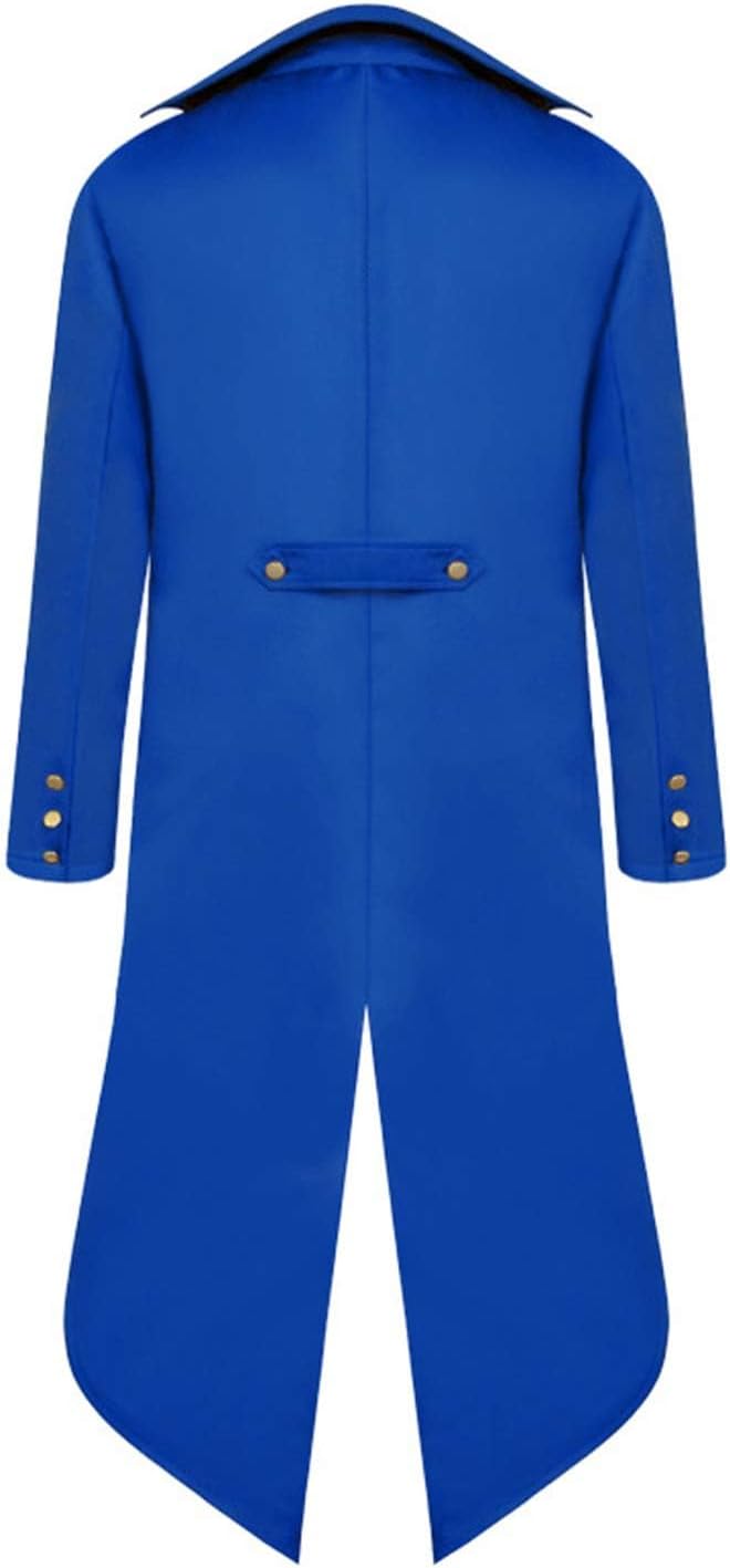 Mittelalter Steampunk Frack für Herren, Blau S
