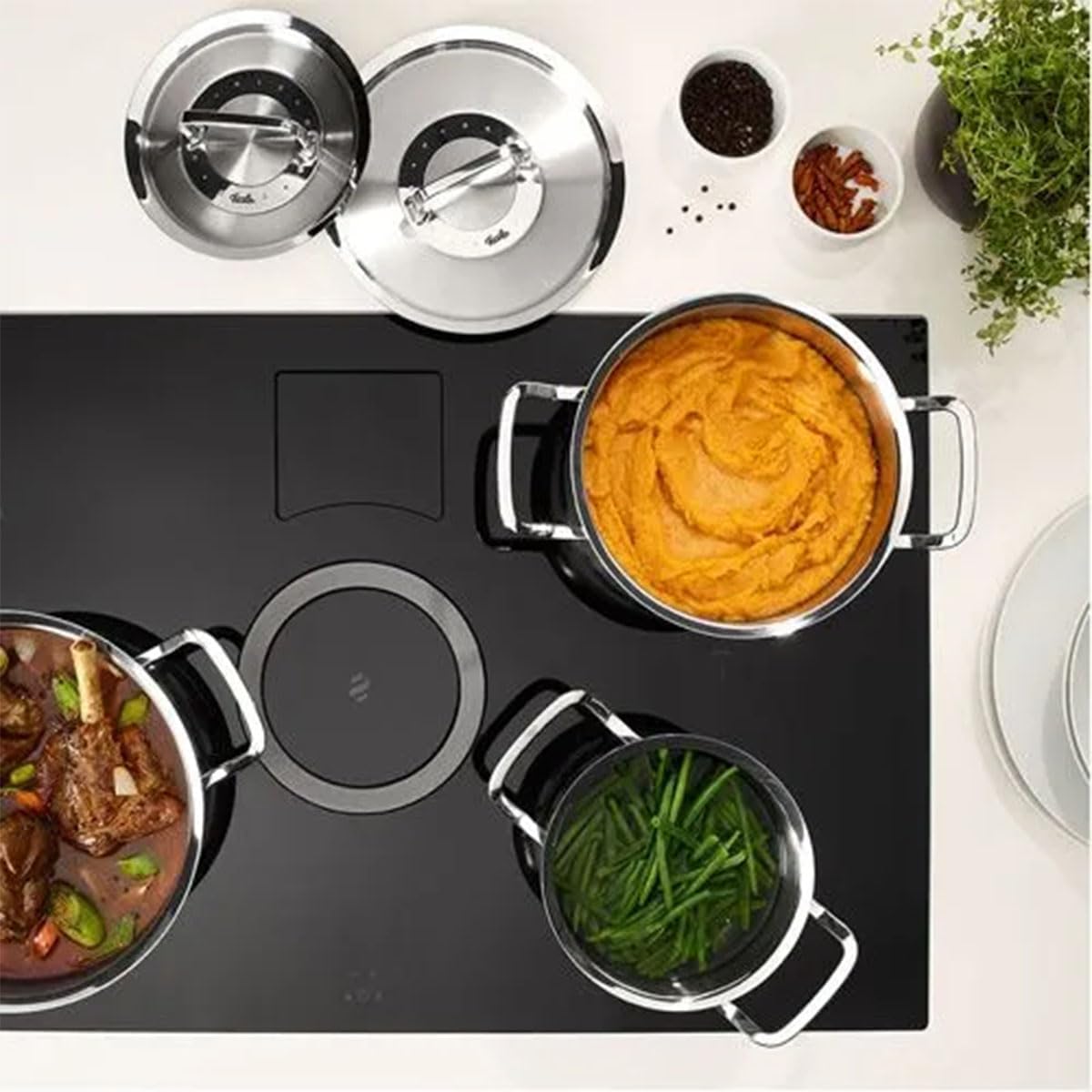Original-Profi Collection Topfset, 4-teilig, 4-teilig; 3 Kochtöpfe, 1 Stielkasserolle