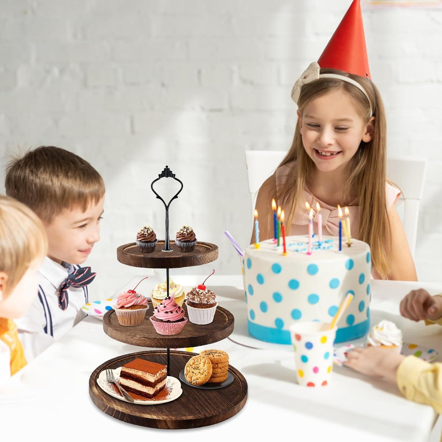 3-stöckige Torten- und Cupcake-Ständer